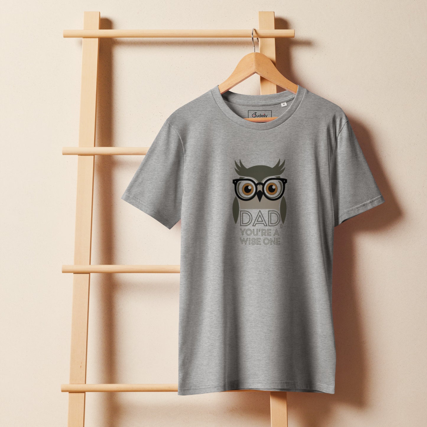 Unisex Organic Mid-Light T-Shirt –Owl Themed Sustainable Fashion by Dudeily Dudeily