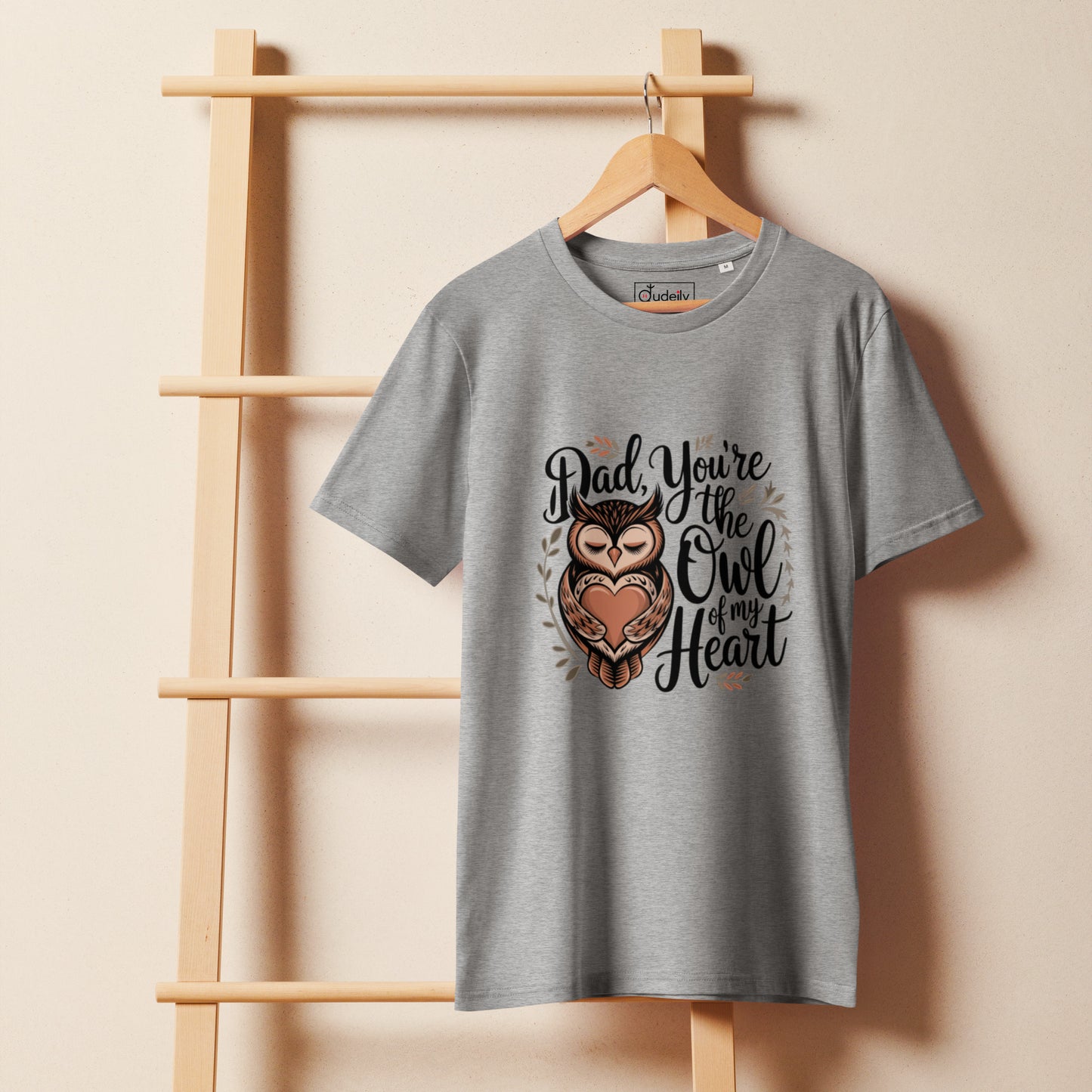 Unisex Organic Mid-Light T-Shirt – Owl-Themed Sustainable Fashion for Father's Day T-Shirt Dudeily