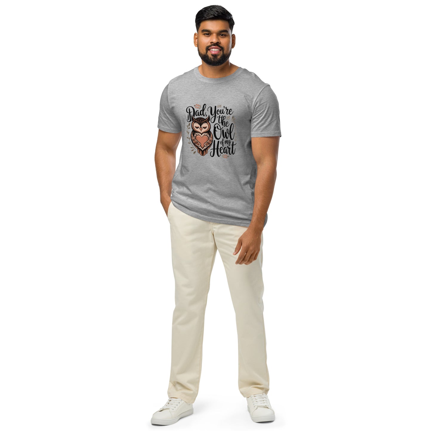 Unisex Organic Mid-Light T-Shirt – Owl-Themed Sustainable Fashion for Father's Day T-Shirt Dudeily
