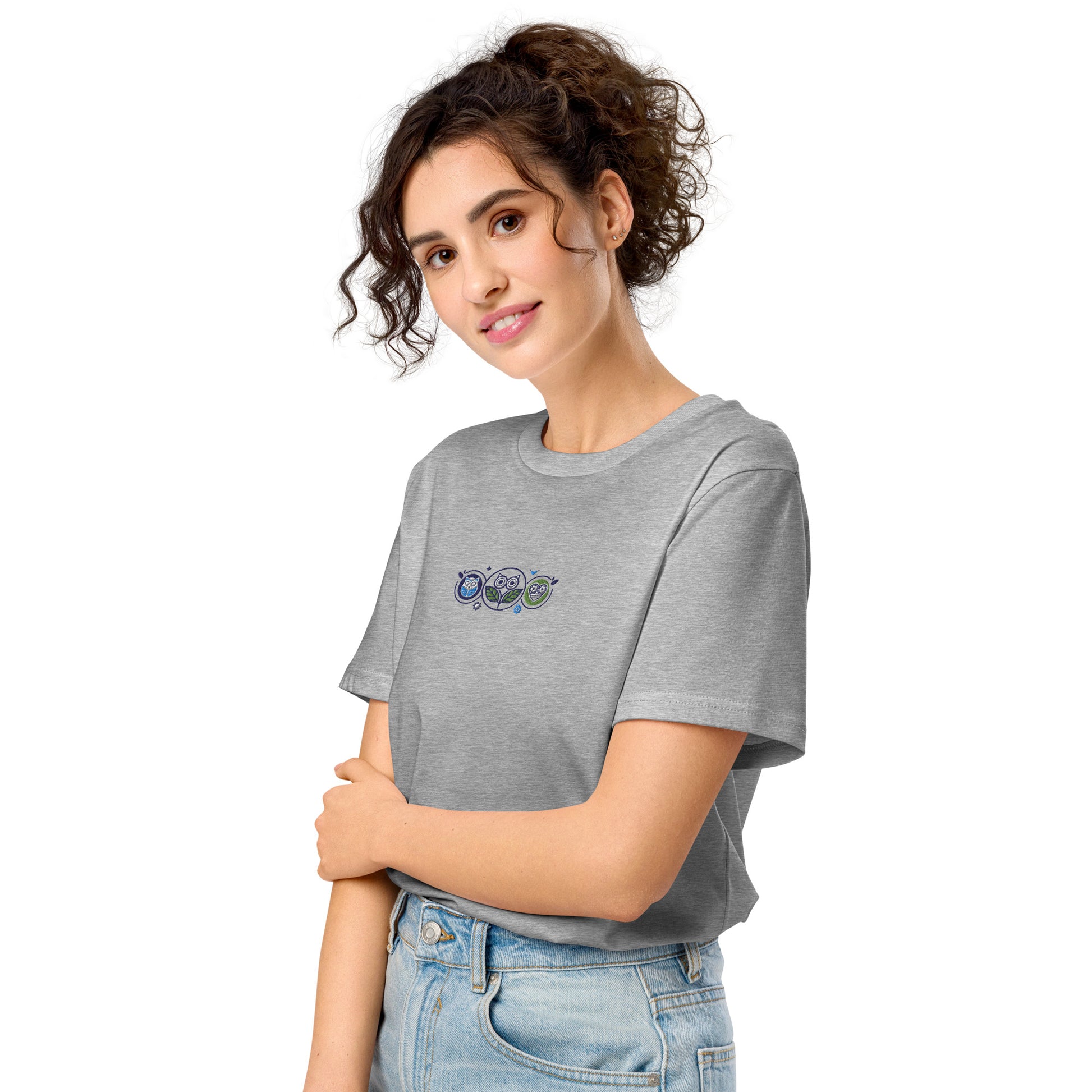 Unisex Organic Mid-Light T-Shirt: Nature’s Union | Owl Embroidered Sustainable Fashion USA by Dudeily Dudeily