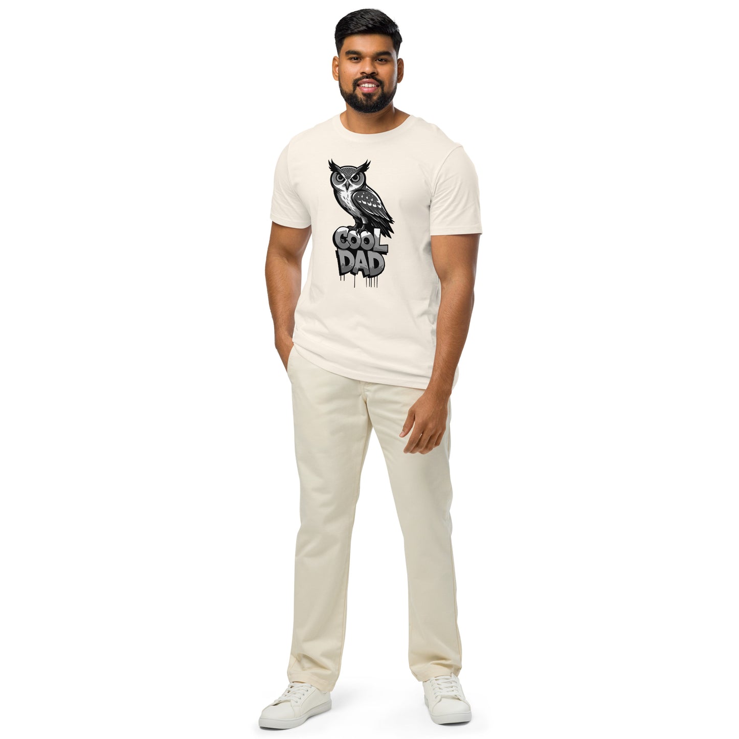 Unisex Organic Mid-Light T-Shirt – Sustainable Father’s Day Gift for Nature & Owl Lovers | Dudeily Dudeily