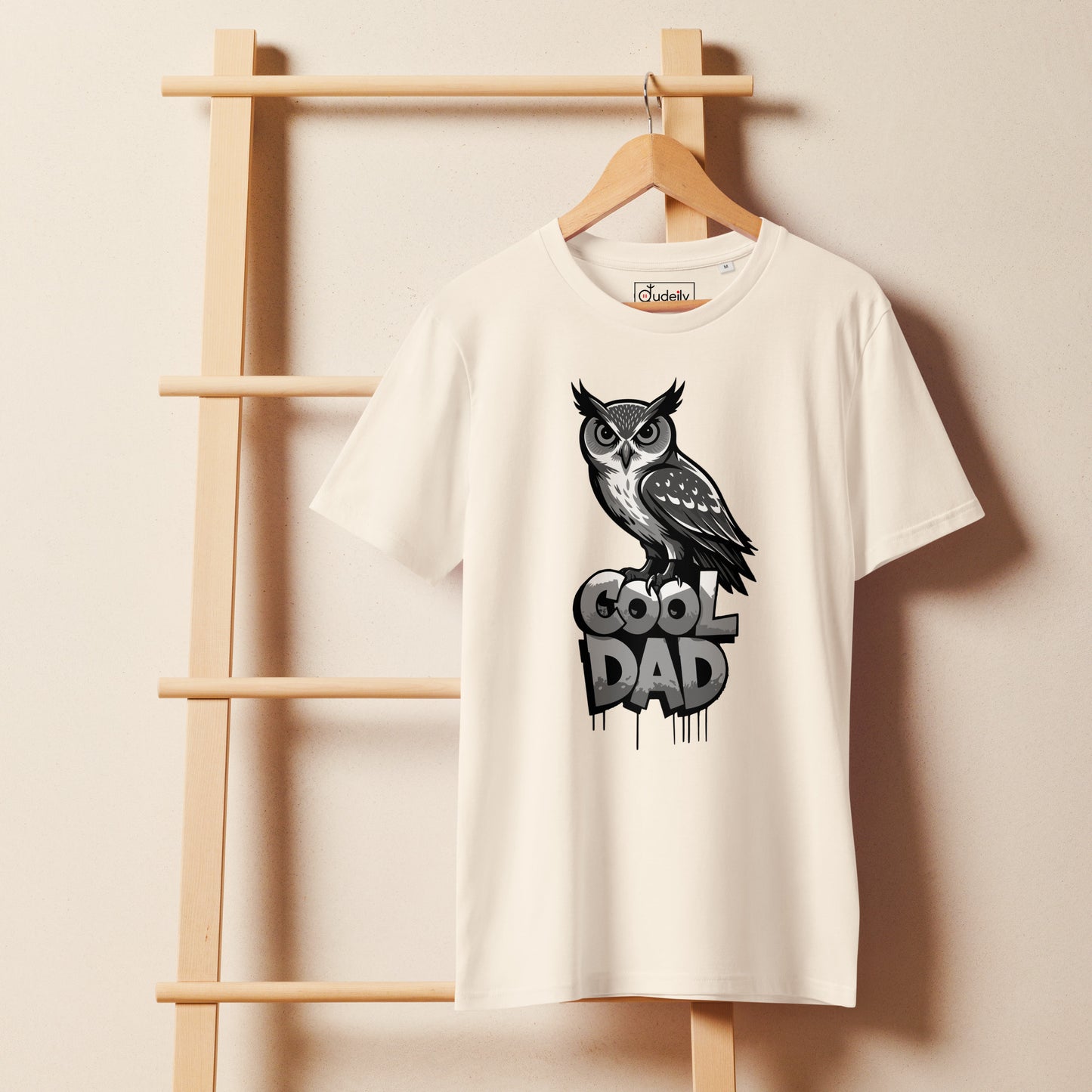 Unisex Organic Mid-Light T-Shirt – Sustainable Father’s Day Gift for Nature & Owl Lovers | Dudeily Dudeily