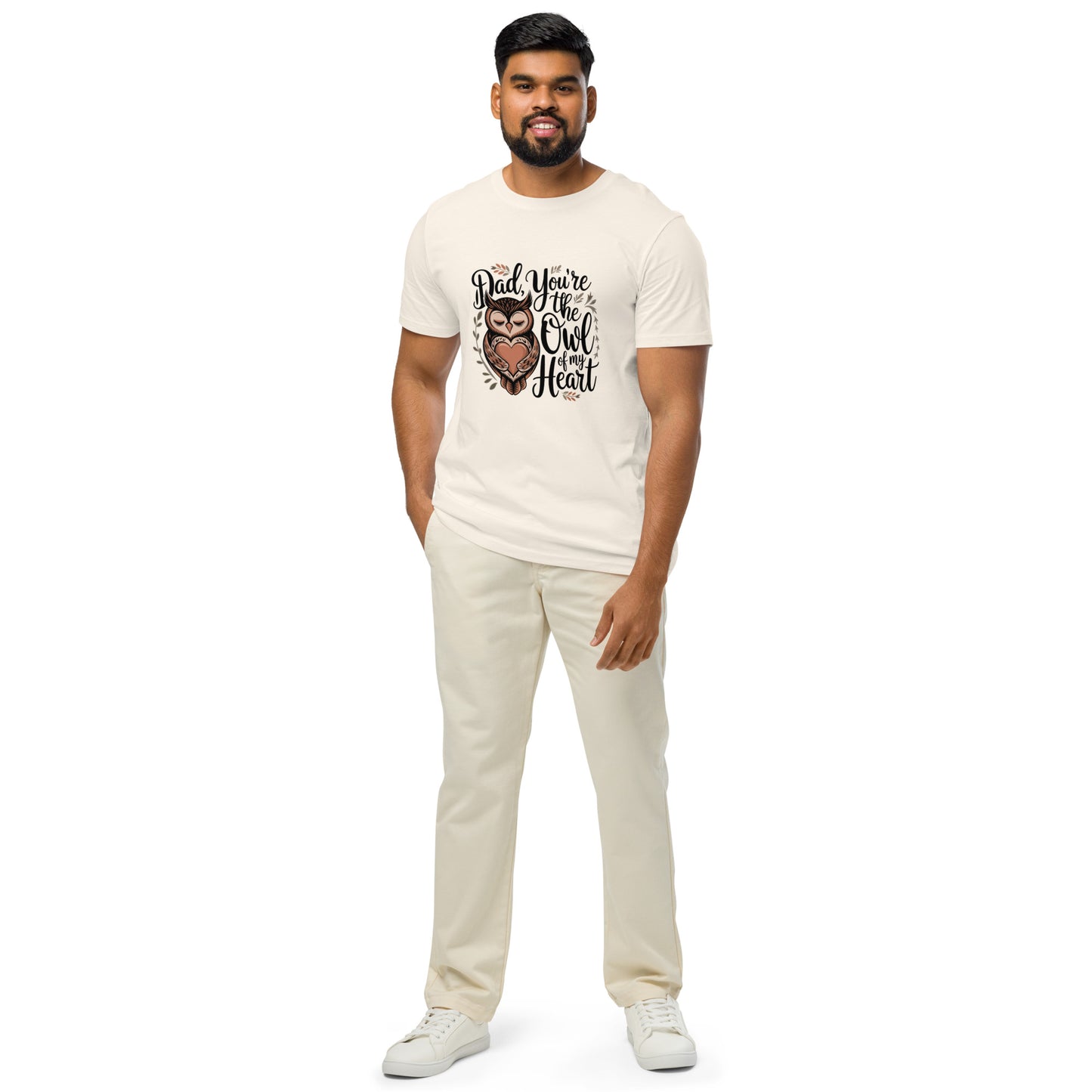 Unisex Organic Mid-Light T-Shirt – Owl-Themed Sustainable Fashion for Father's Day T-Shirt Dudeily