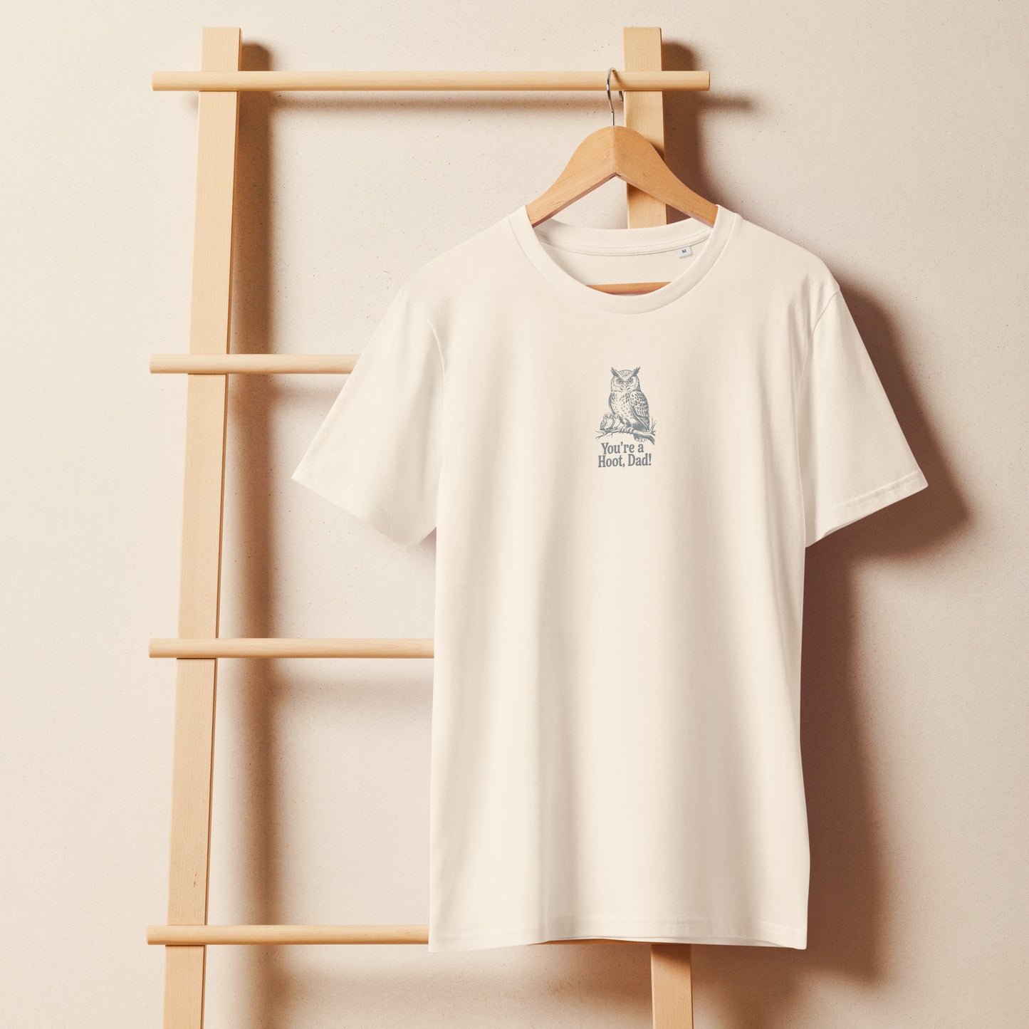 Owl-Themed Unisex Organic Mid-Light T-Shirt | Sustainable & Eco-Friendly Father's Day Gift" Dudeily