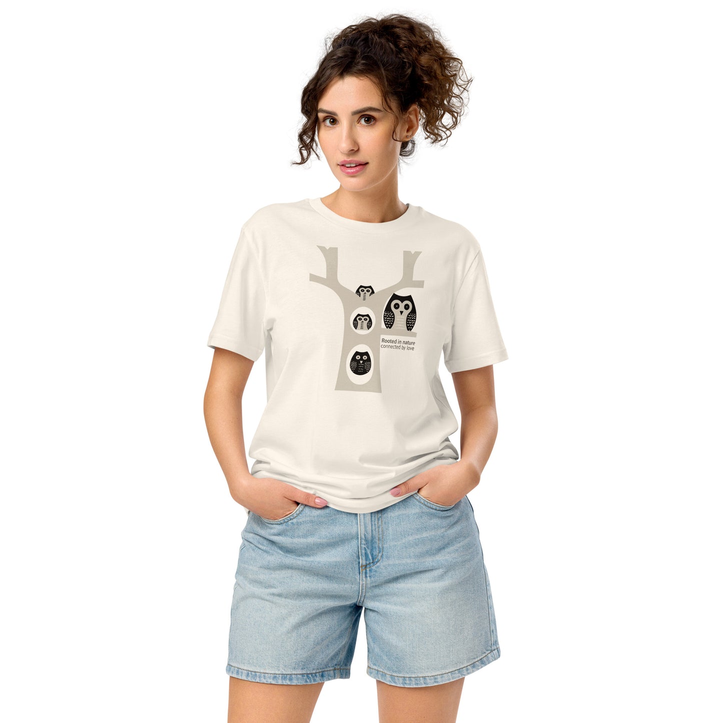 Unisex Organic Mid-Light T-Shirt – OwlNest Sustainable Fashion for Family Day Moments Vintage White Dudeily