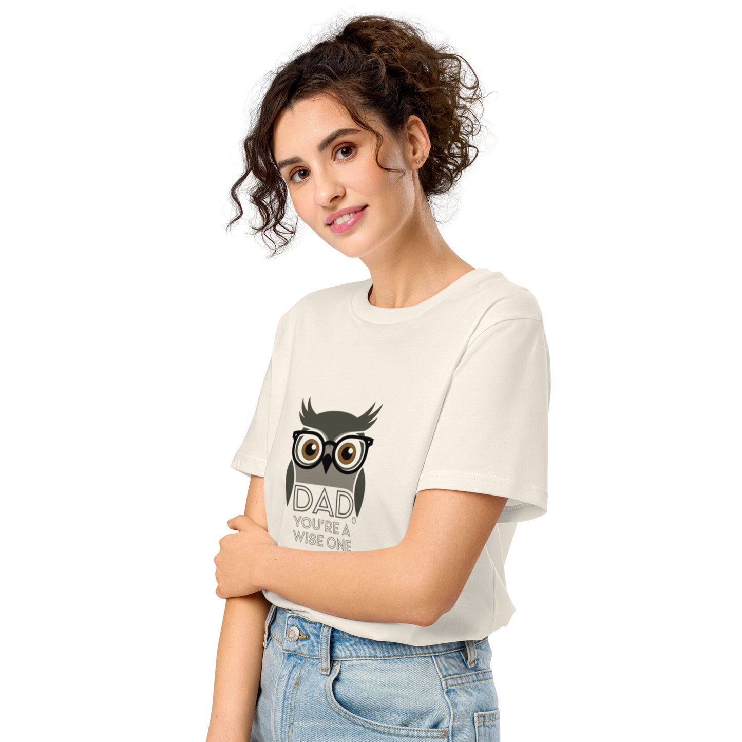 Unisex Organic Mid-Light T-Shirt – Owl Themed Sustainable Fashion for Father's Day by Dudeily Dudeily