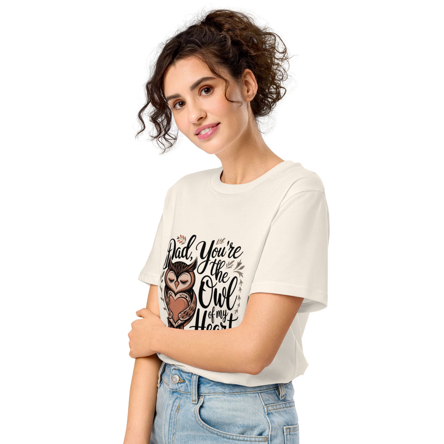 Unisex Organic Mid-Light T-Shirt – Owl-Themed Sustainable Fashion for Father's Day T-Shirt Vintage White Dudeily