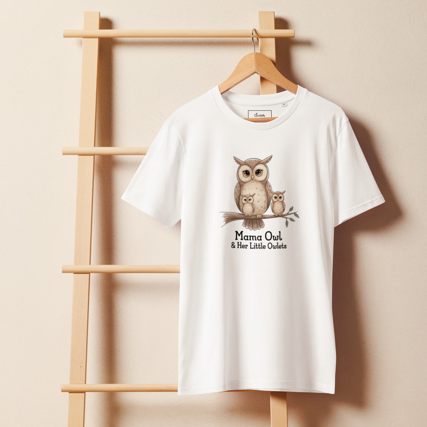 Unisex Organic Mid-Light T-Shirt – Eco-Friendly Owl Lover’s Pick by Dudeily Dudeily