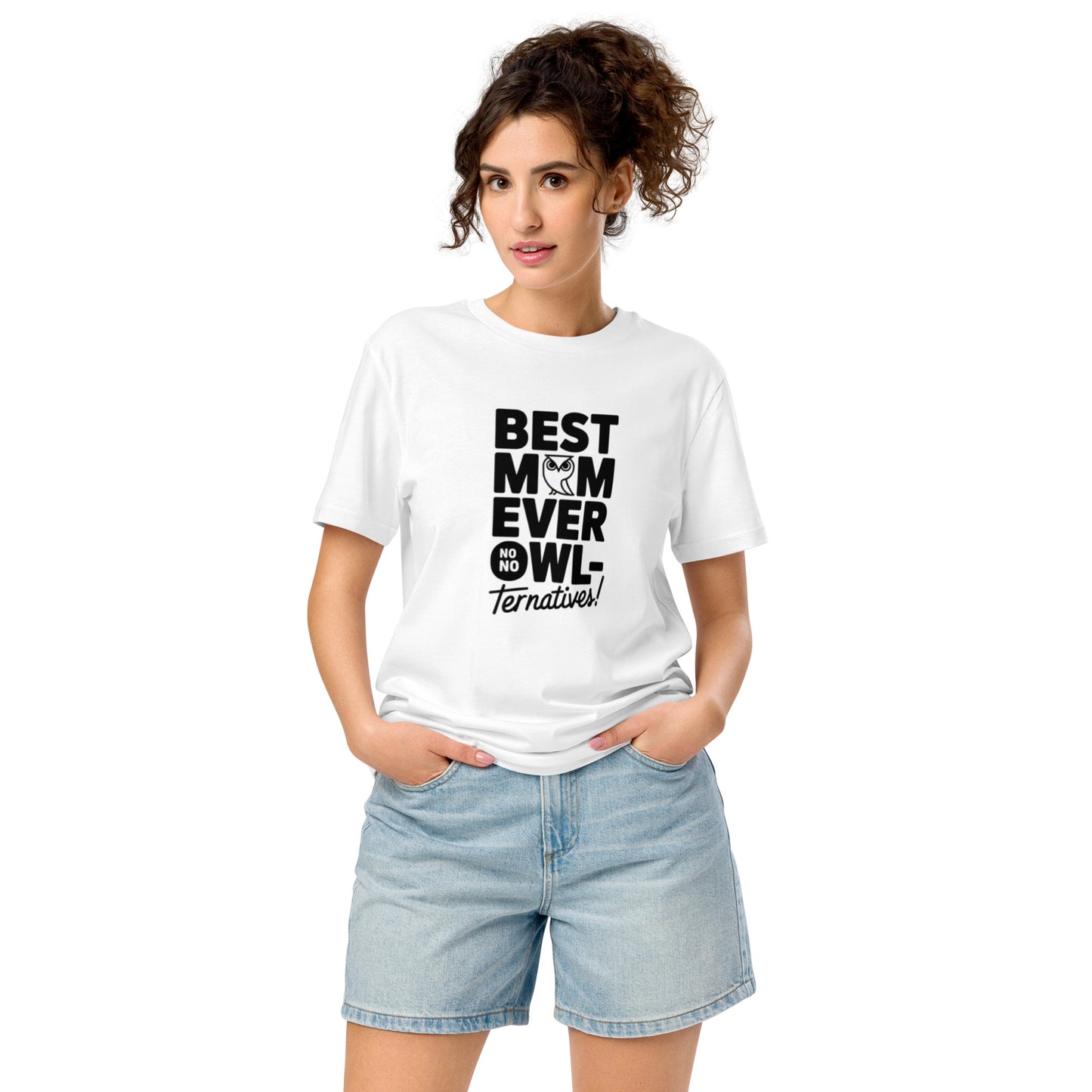 Unisex Organic Mid-Light T-Shirt – Owl Themed Eco-Friendly Tee for Nature Lovers White Dudeily
