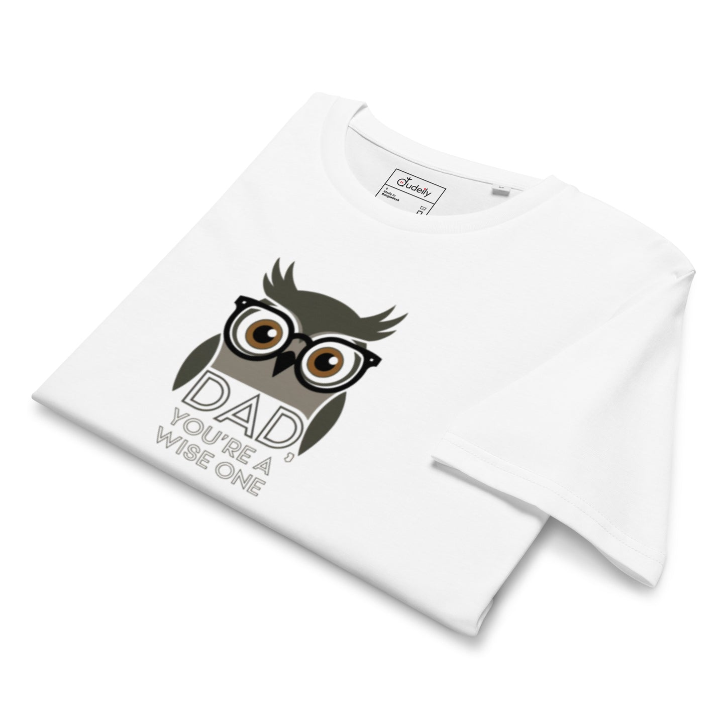 Unisex Organic Mid-Light T-Shirt –Owl Themed Sustainable Fashion by Dudeily Dudeily