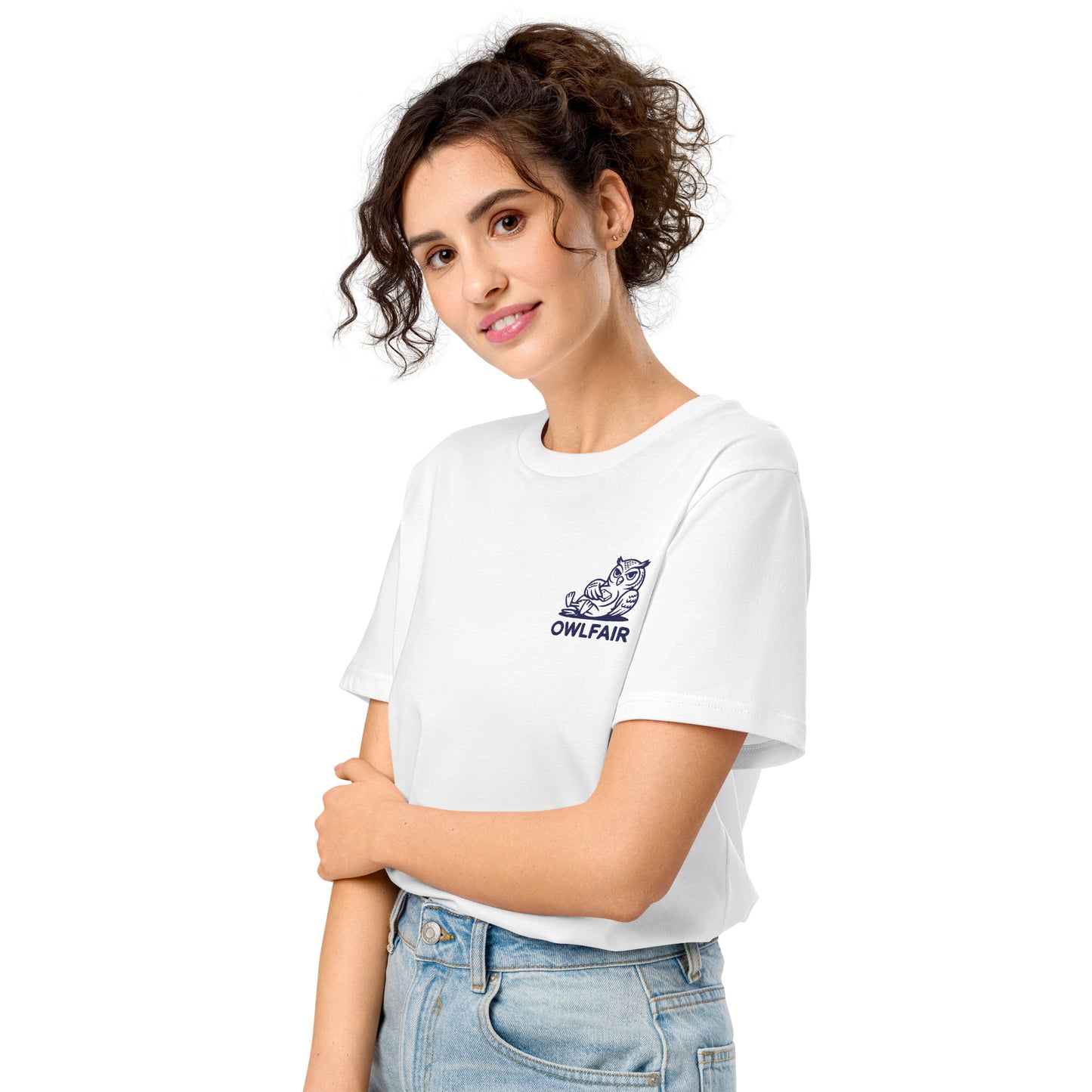 Unisex Organic Mid-Light T-Shirt | Owl-Themed Sustainable Eco Fashion for Nature-Loving Ethical Shoppers Dudeily