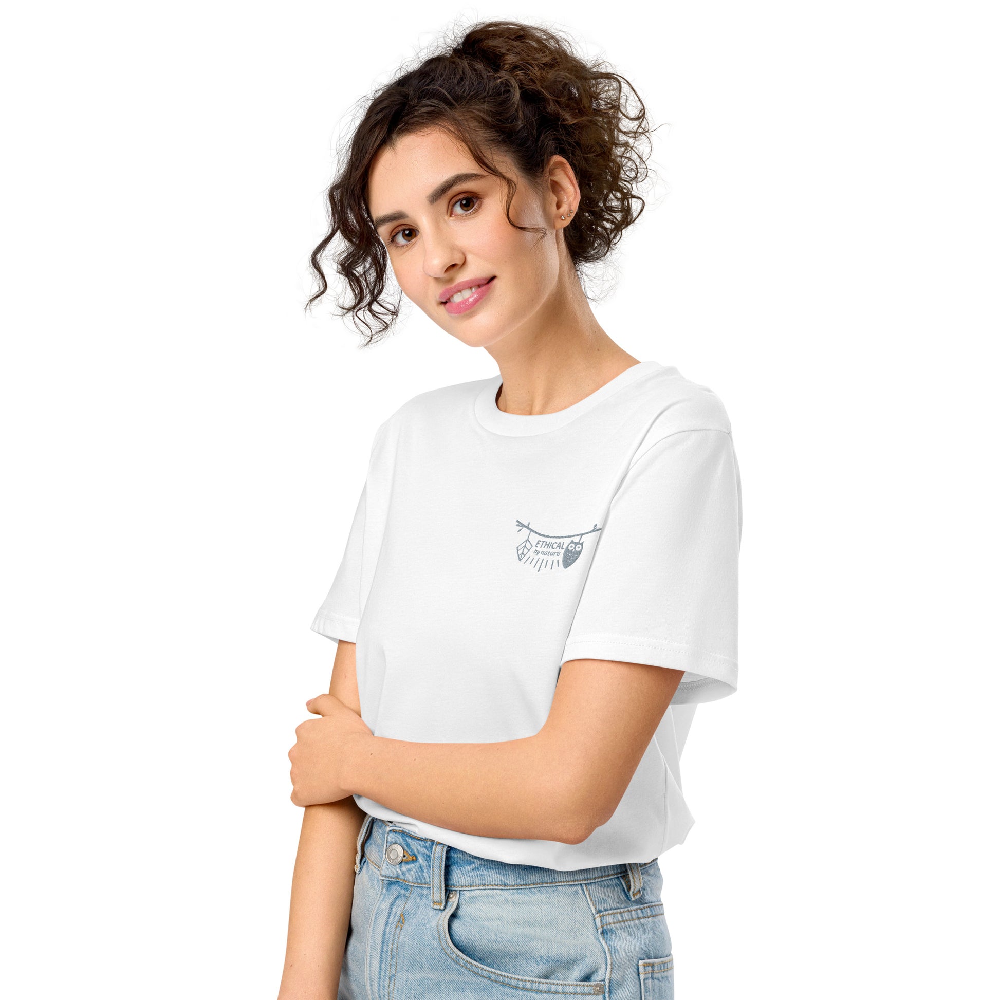 Unisex Organic Mid-Light T-Shirt: Ethical by Nature | Owl Embroidered Sustainable Fashion USA by Dudeily Dudeily