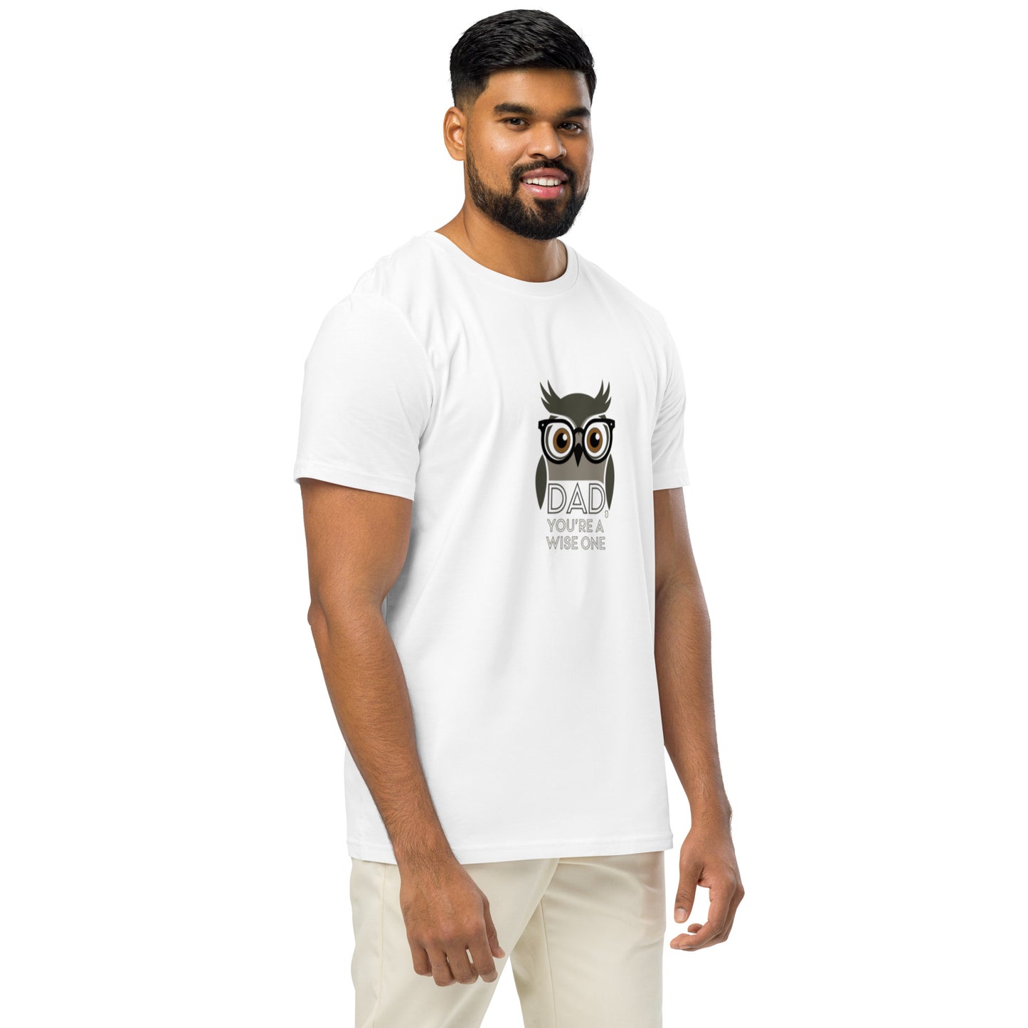 Unisex Organic Mid-Light T-Shirt – Owl Themed Sustainable Fashion for Father's Day by Dudeily Dudeily