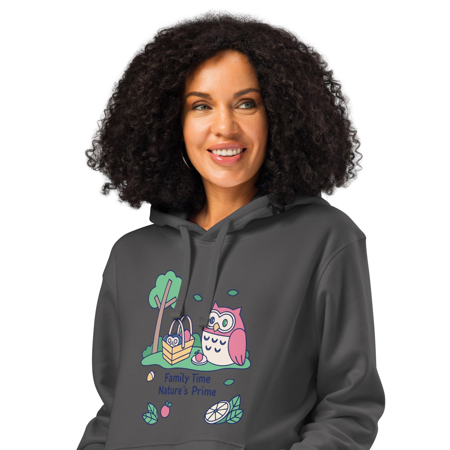 Unisex Organic Mid-Weight Hoodie | Owl Themed Sustainable Fashion Dudeily
