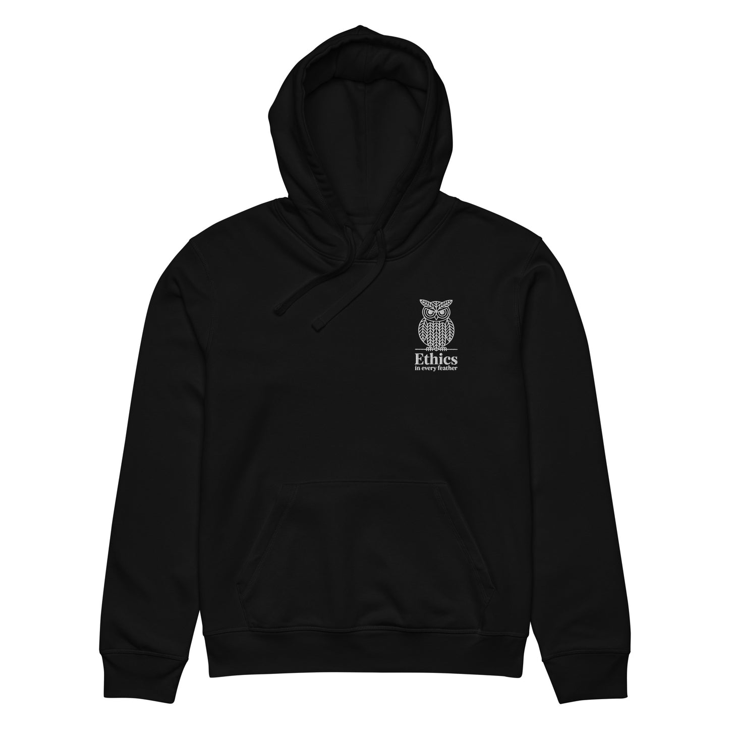 Owl Unisex Organic Mid-Weight Hoodie – "Ethics in Every Feather" | Sustainable Fashion Dudeily