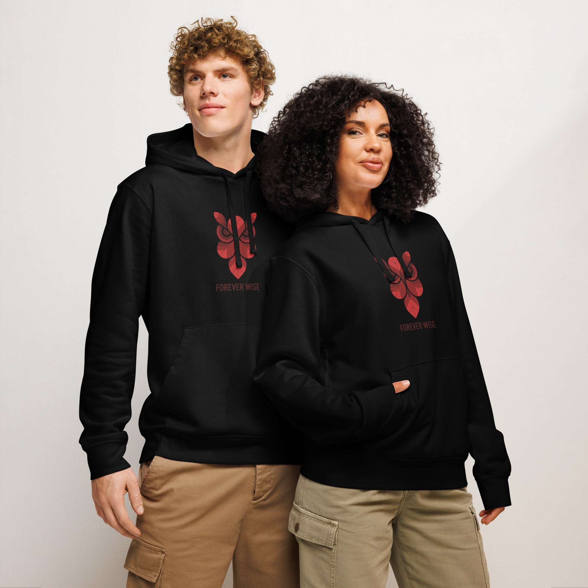 Unisex Organic Mid-Weight Hoodie: 'Forever Wise' | Ethical Owl Clothing USA Dudeily