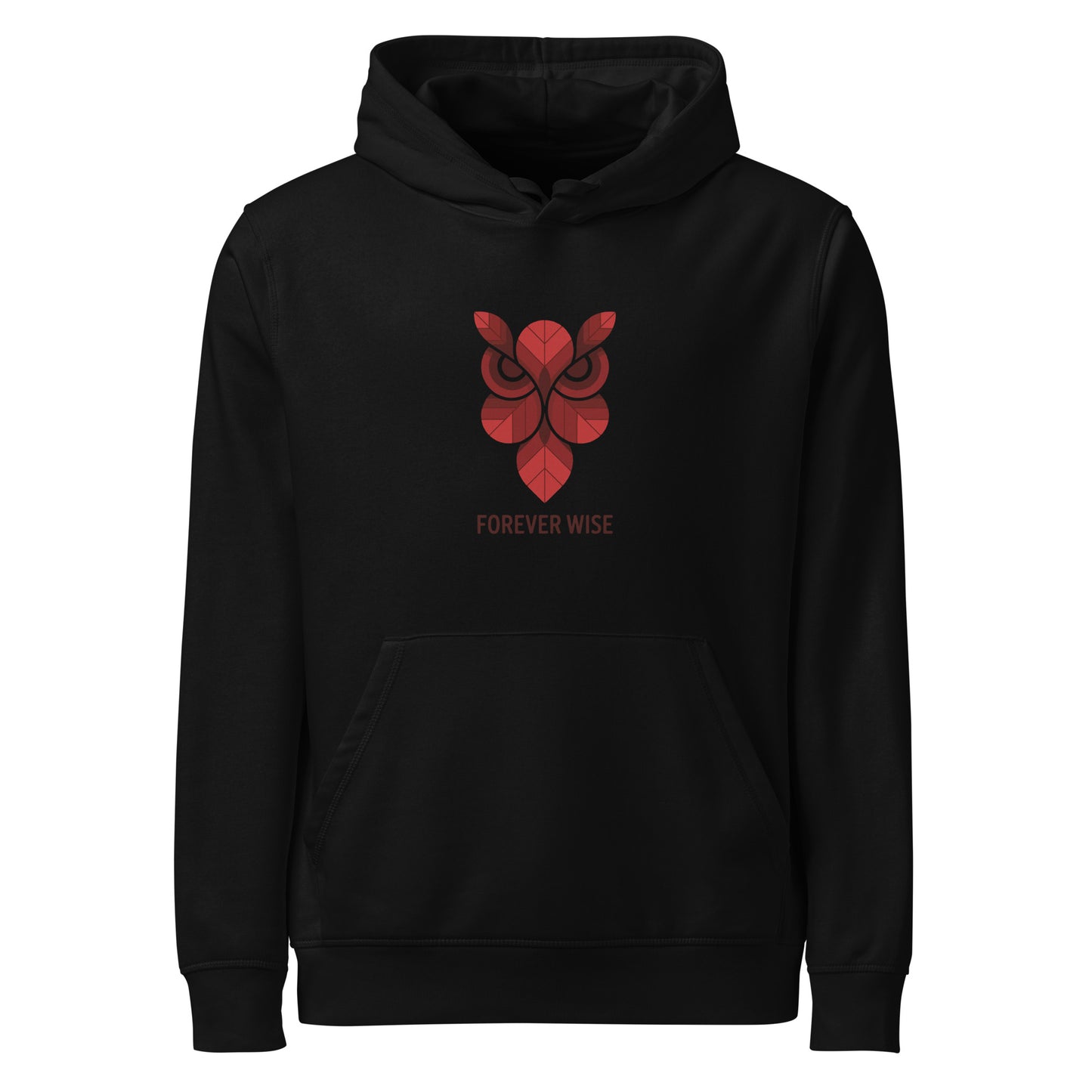 Unisex Organic Mid-Weight Hoodie: 'Forever Wise' | Ethical Owl Clothing USA Black Dudeily