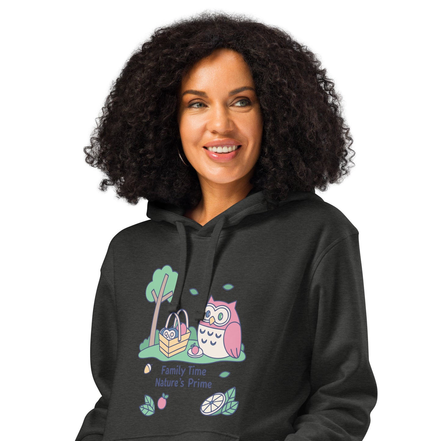 Unisex Organic Mid-Weight Hoodie | Owl Themed Sustainable Fashion Dudeily