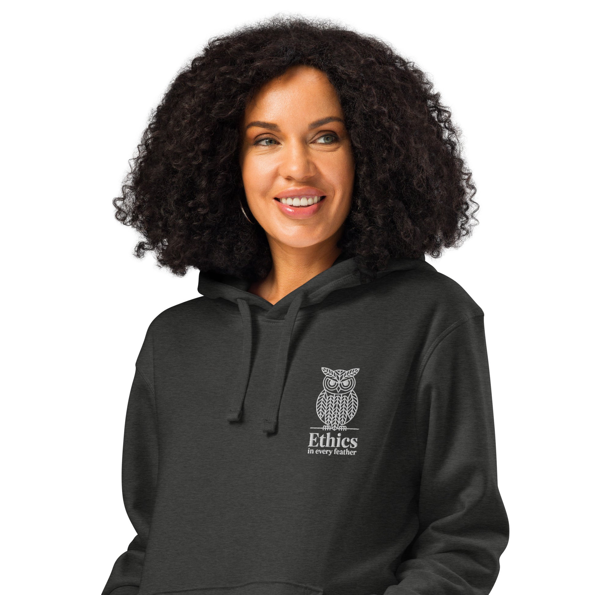 Owl Unisex Organic Mid-Weight Hoodie – "Ethics in Every Feather" | Sustainable Fashion Dudeily