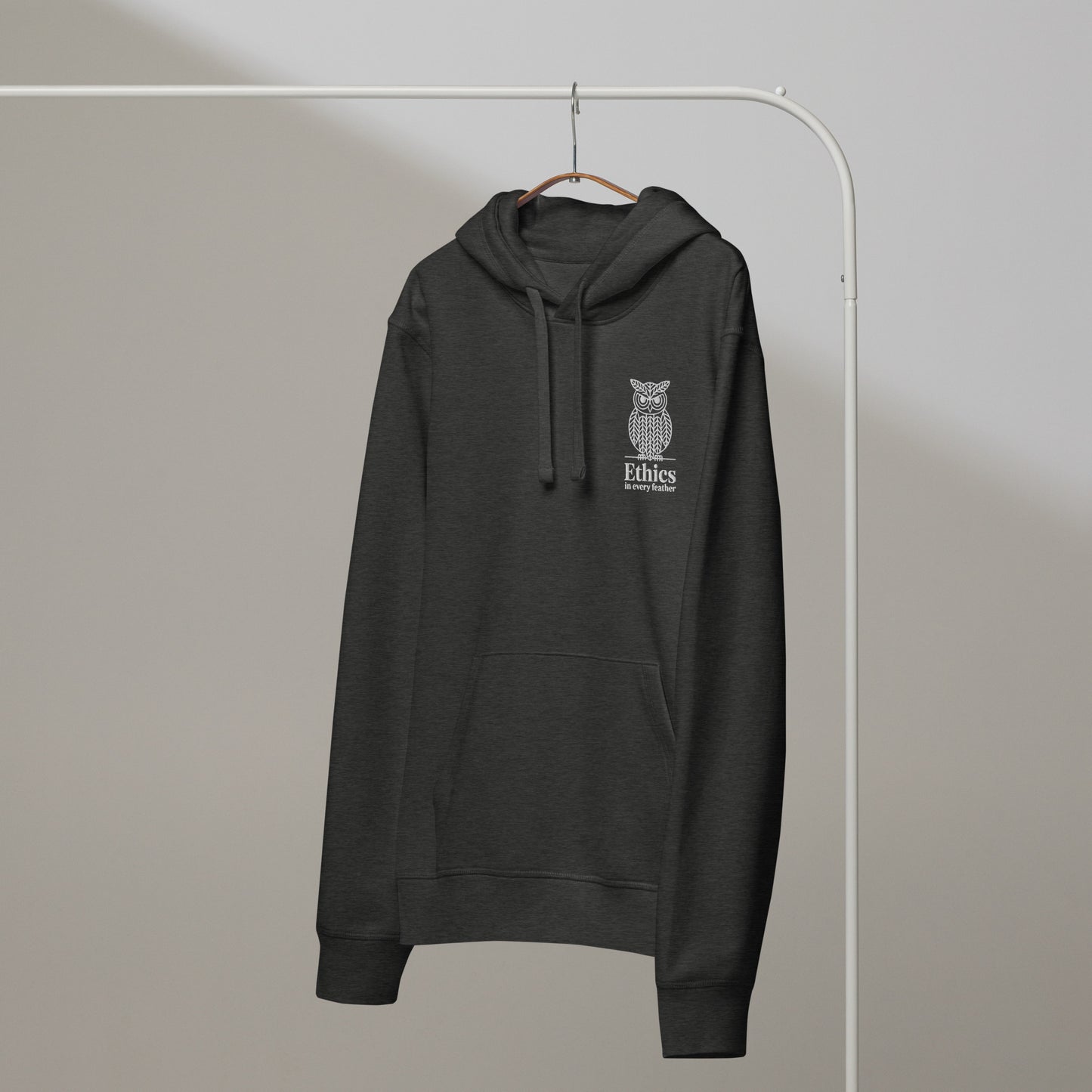 Owl Unisex Organic Mid-Weight Hoodie – "Ethics in Every Feather" | Sustainable Fashion Dudeily