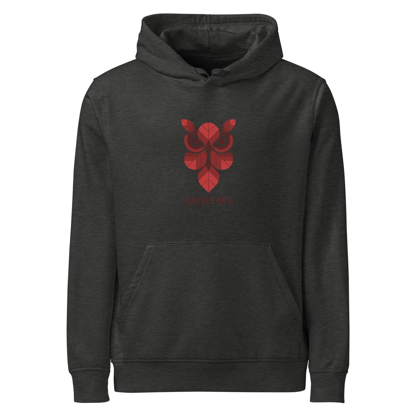 Unisex Organic Mid-Weight Hoodie: 'Forever Wise' | Ethical Owl Clothing USA Dark Heather Grey Dudeily