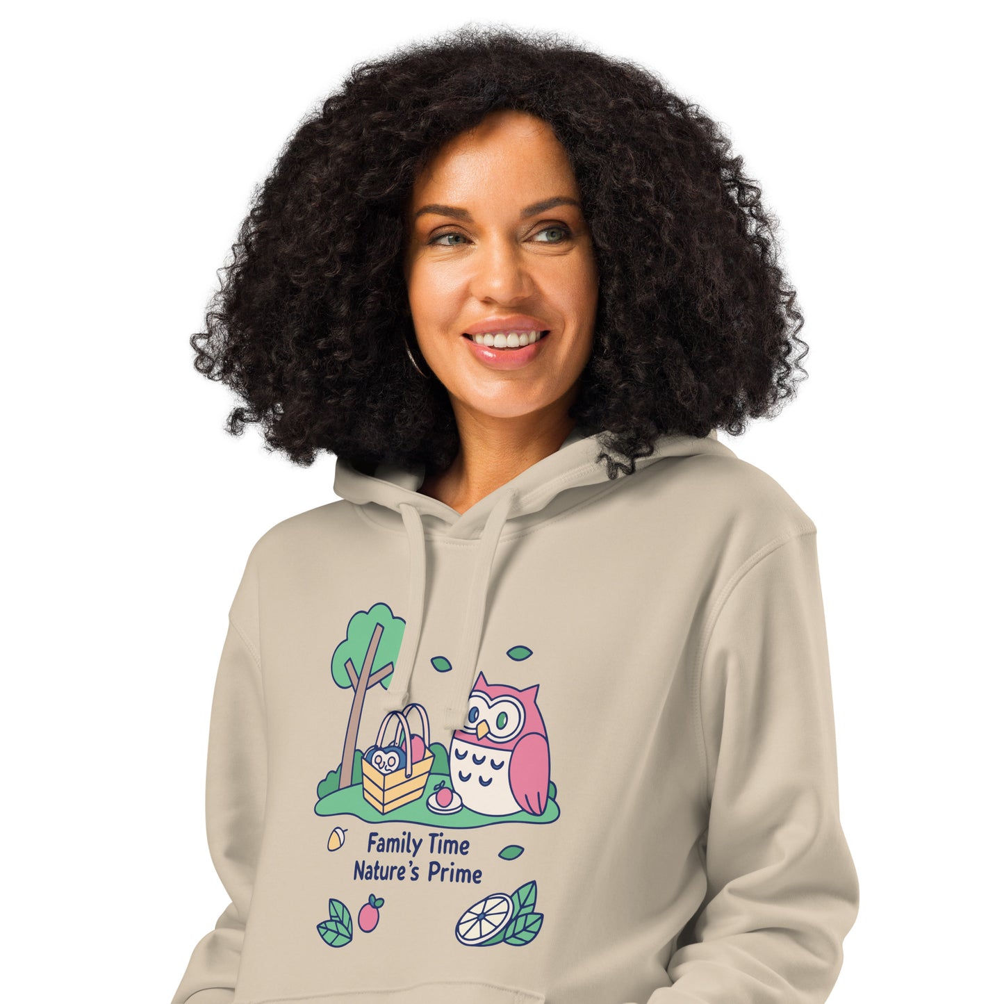 Unisex Organic Mid-Weight Hoodie | Owl Themed Sustainable Fashion Dudeily