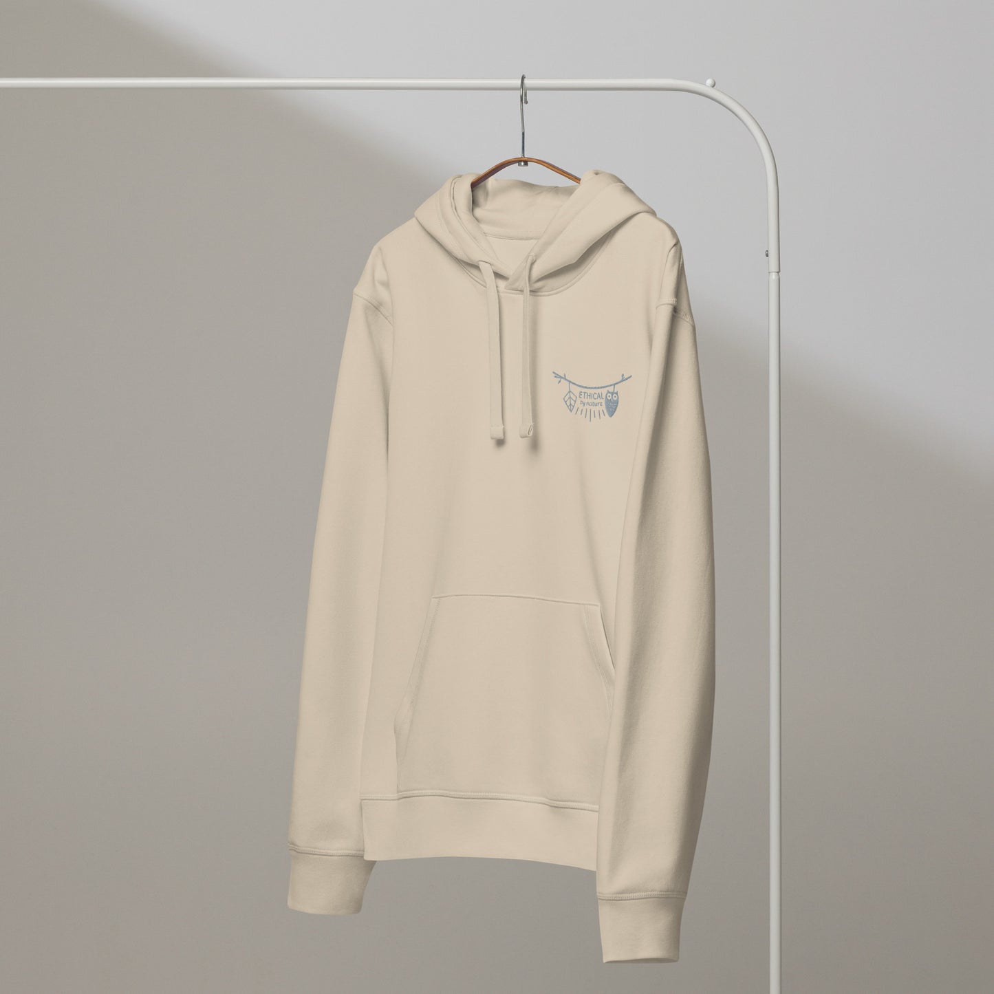 Unisex Organic Mid-Weight Hoodie: Ethical by Nature | Owl Embroidered Sustainable Fashion Dudeily