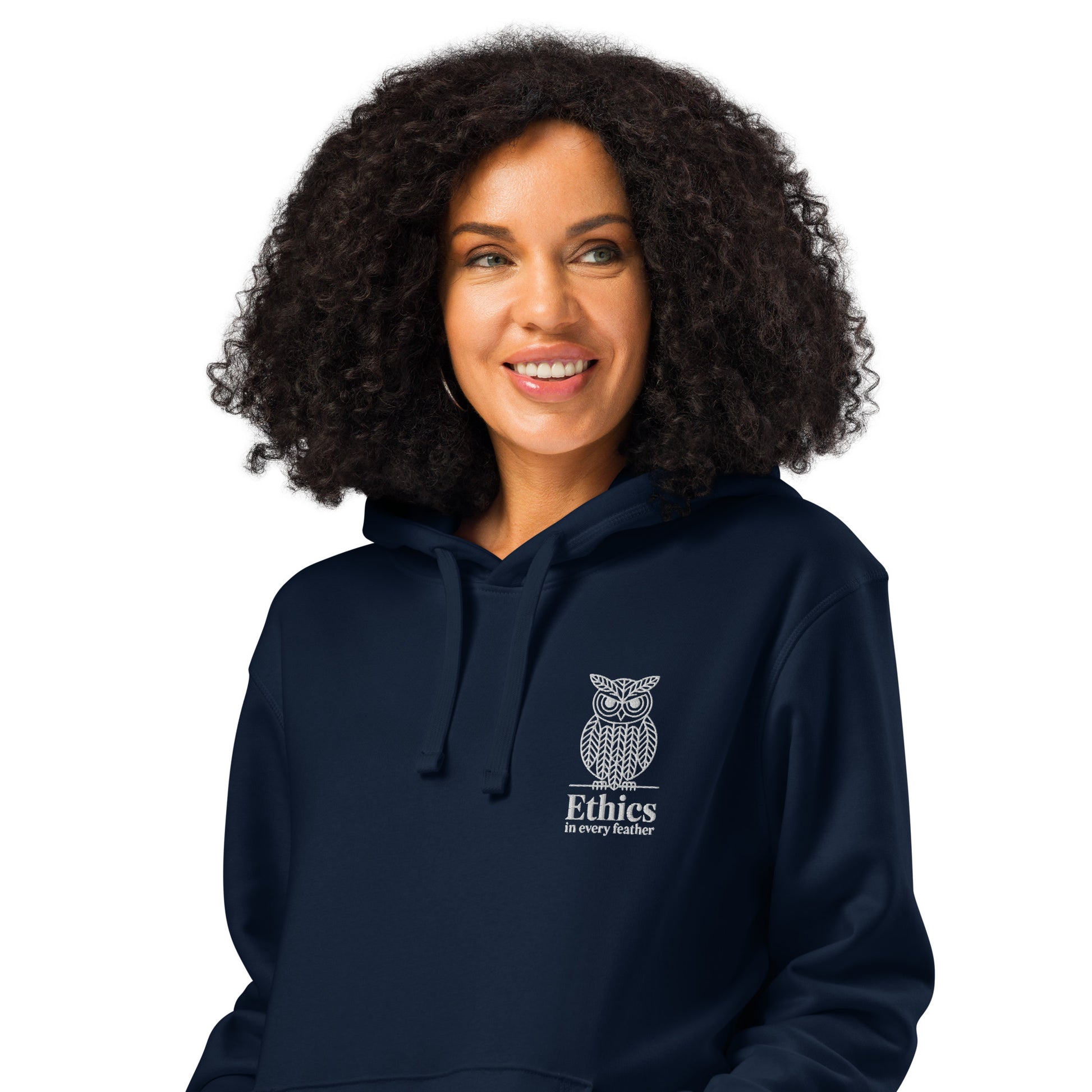 Owl Unisex Organic Mid-Weight Hoodie – "Ethics in Every Feather" | Sustainable Fashion Dudeily
