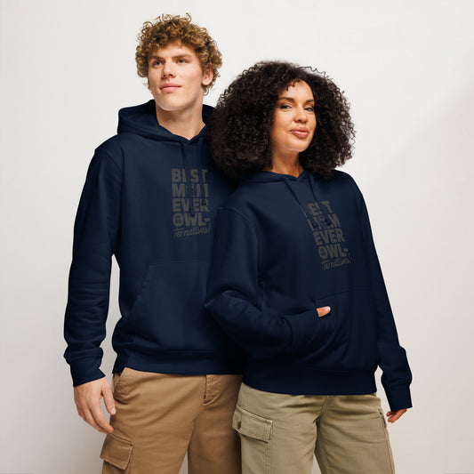 Unisex Organic Mid-Weight Hoodie – Owl-Themed Sustainable Comfortwear Dudeily