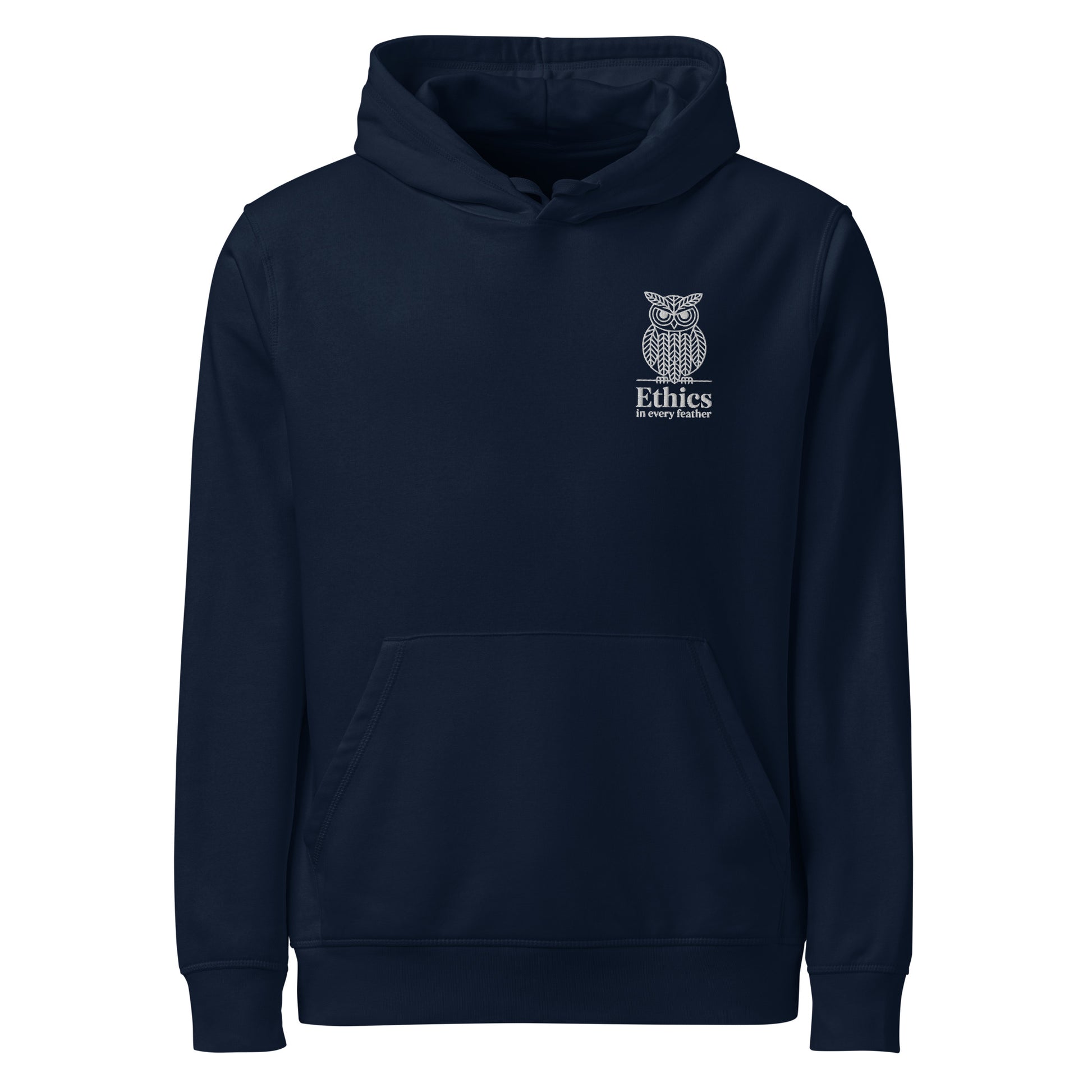 Owl Unisex Organic Mid-Weight Hoodie – "Ethics in Every Feather" | Sustainable Fashion Dudeily