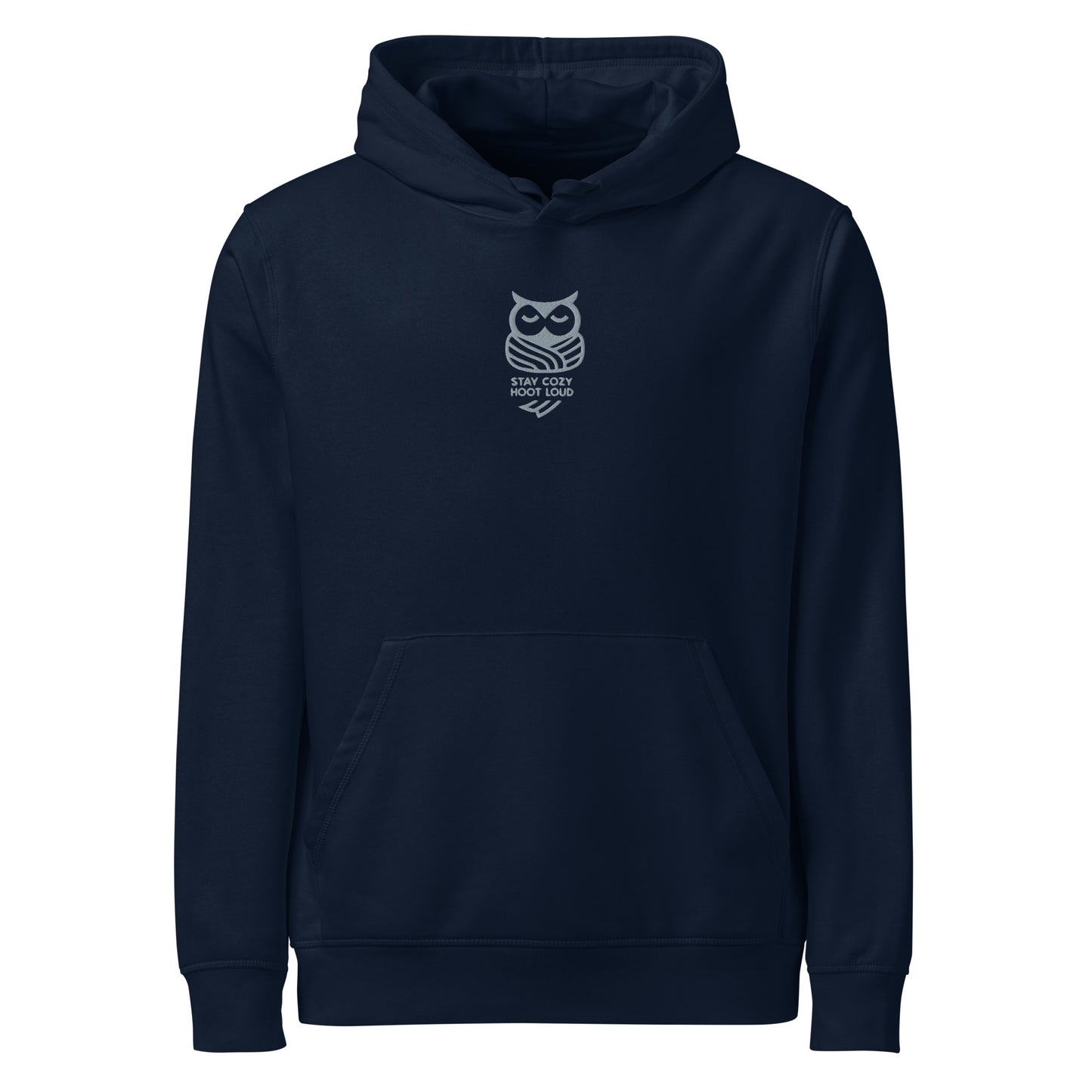 Owl Unisex Organic Mid-Weight Hoodie for Sustainable Fashion USA:" Stay Cozy Hoot Loud" in Fall Dudeily