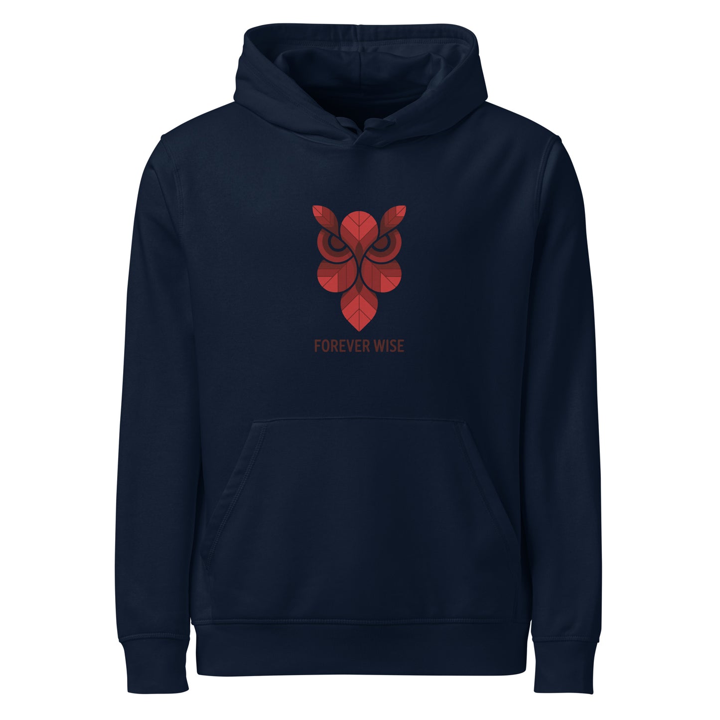 Unisex Organic Mid-Weight Hoodie: 'Forever Wise' | Ethical Owl Clothing USA French Navy Dudeily