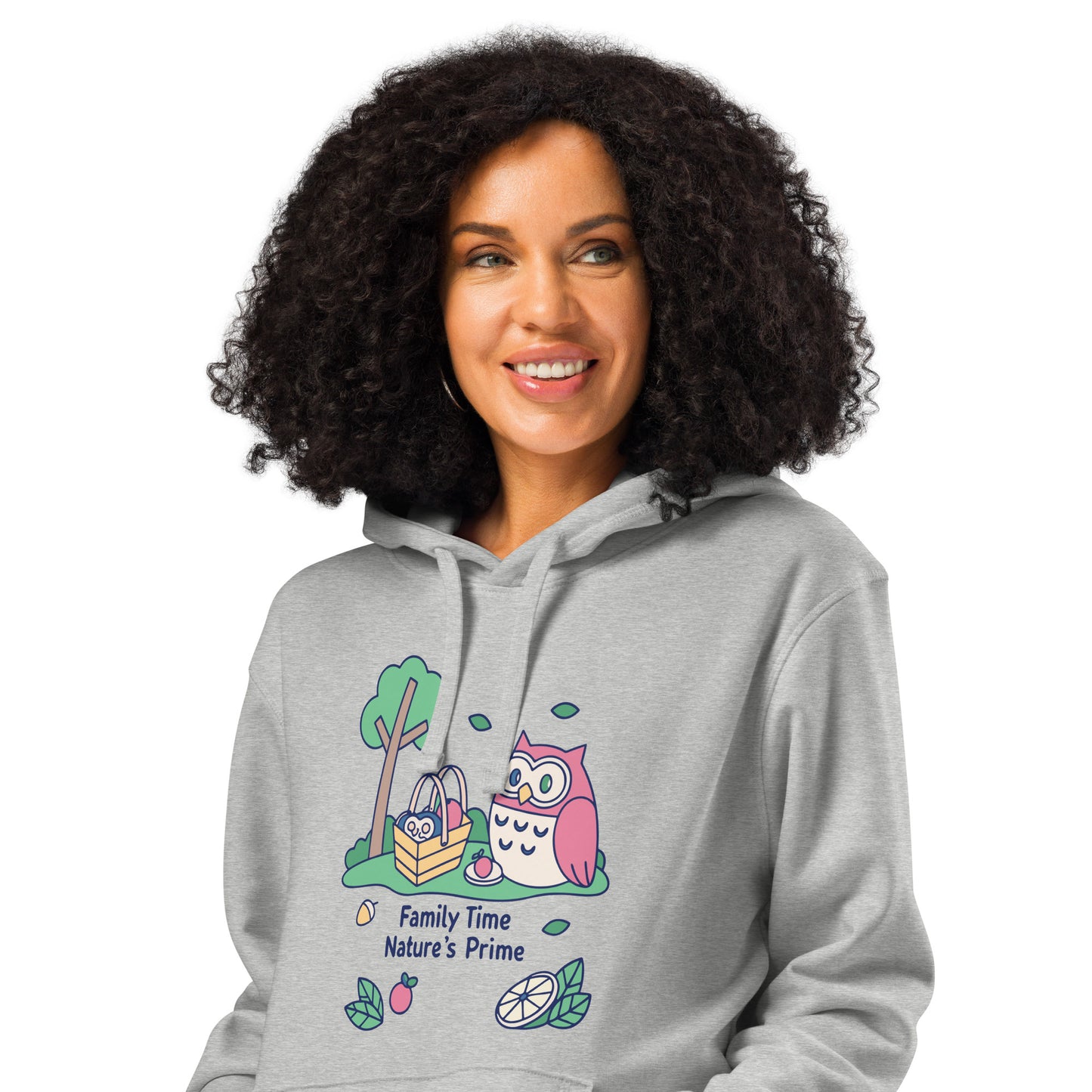 Unisex Organic Mid-Weight Hoodie | Owl Themed Sustainable Fashion Dudeily