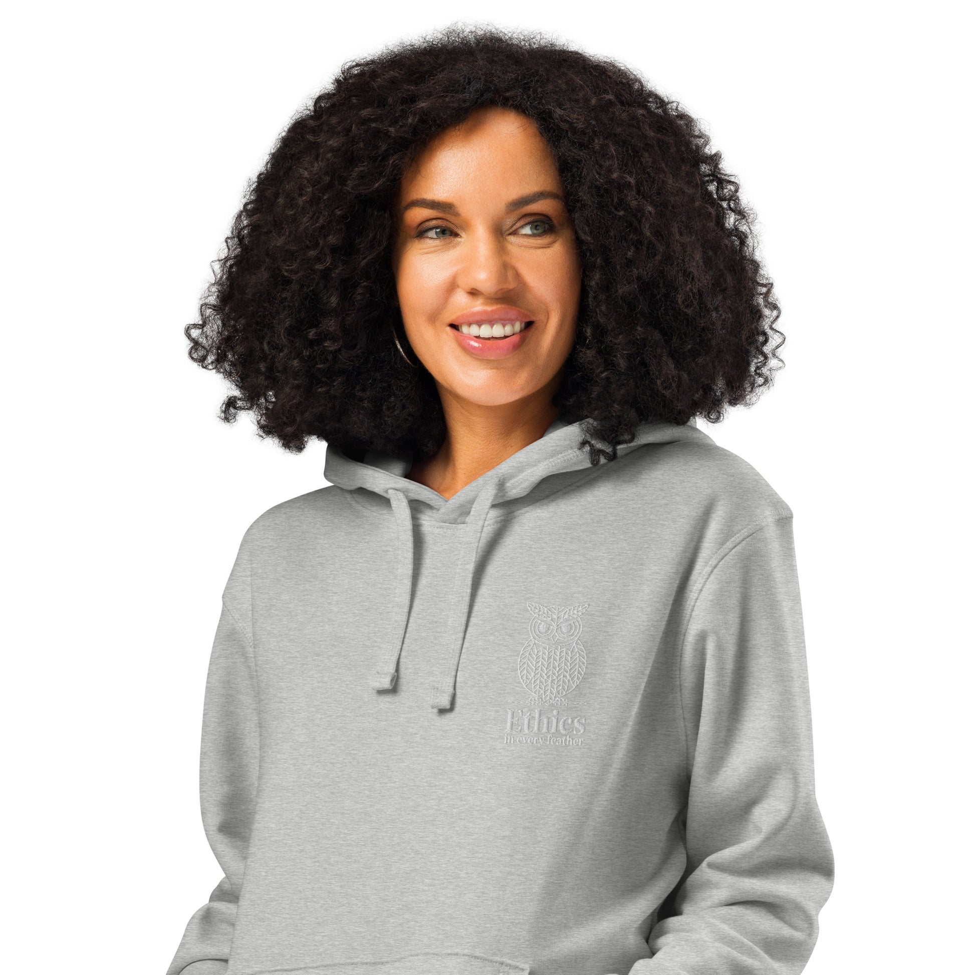Owl Unisex Organic Mid-Weight Hoodie – "Ethics in Every Feather" | Sustainable Fashion Dudeily