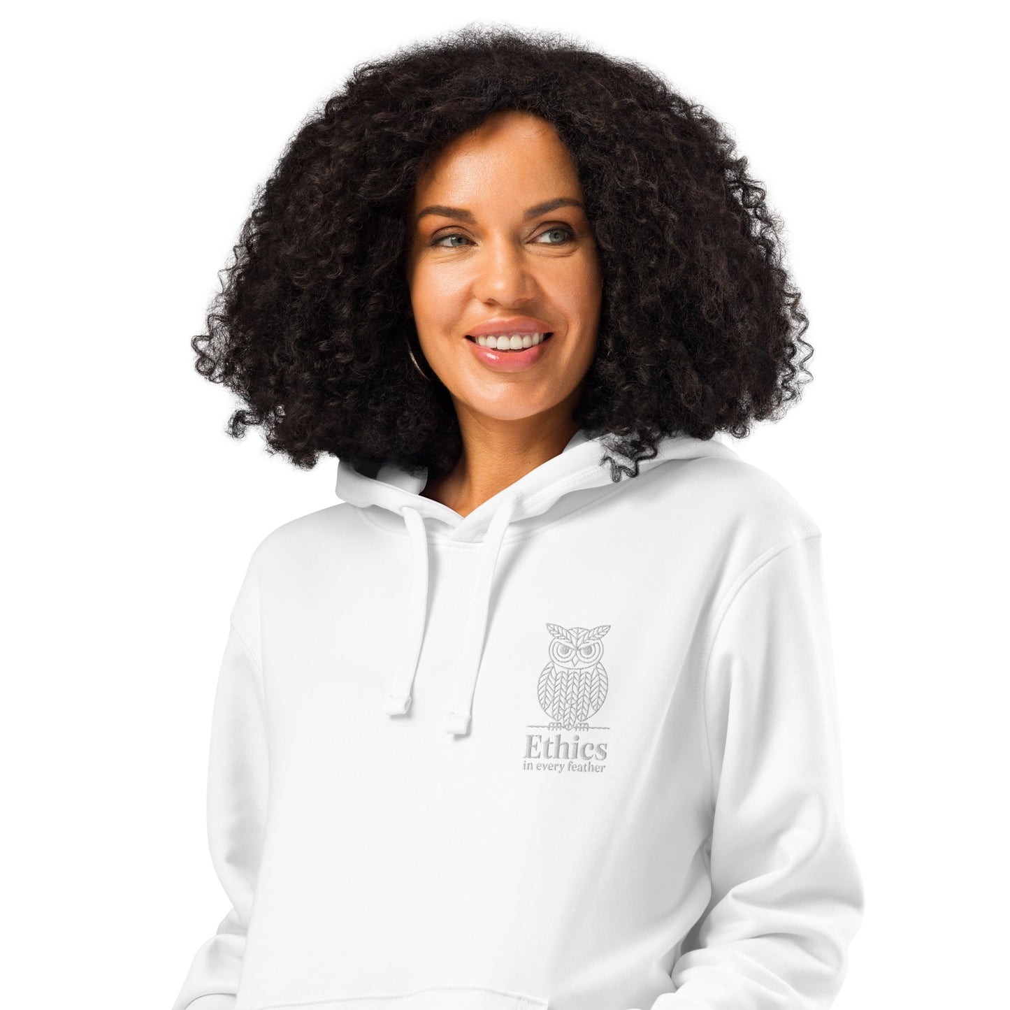 Owl Unisex Organic Mid-Weight Hoodie – "Ethics in Every Feather" | Sustainable Fashion Dudeily