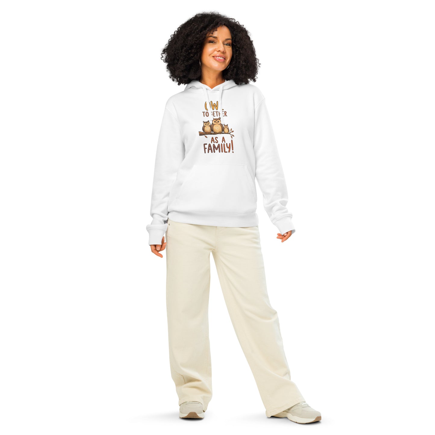 OwlSpirit Organic Mid-Weight Hoodie – Perfect Fit for Eco-Conscious Souls White Dudeily