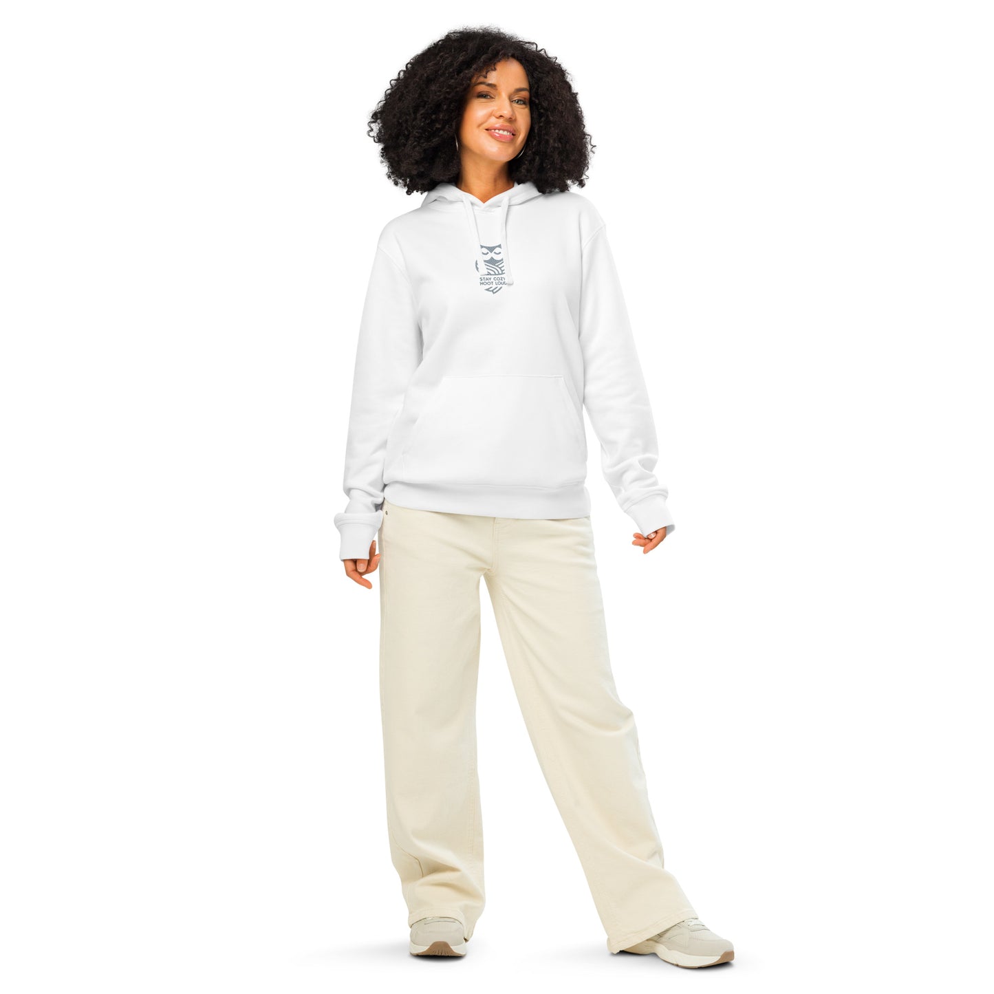 Owl Unisex Organic Mid-Weight Hoodie for Sustainable Fashion USA:" Stay Cozy Hoot Loud" in Fall Dudeily