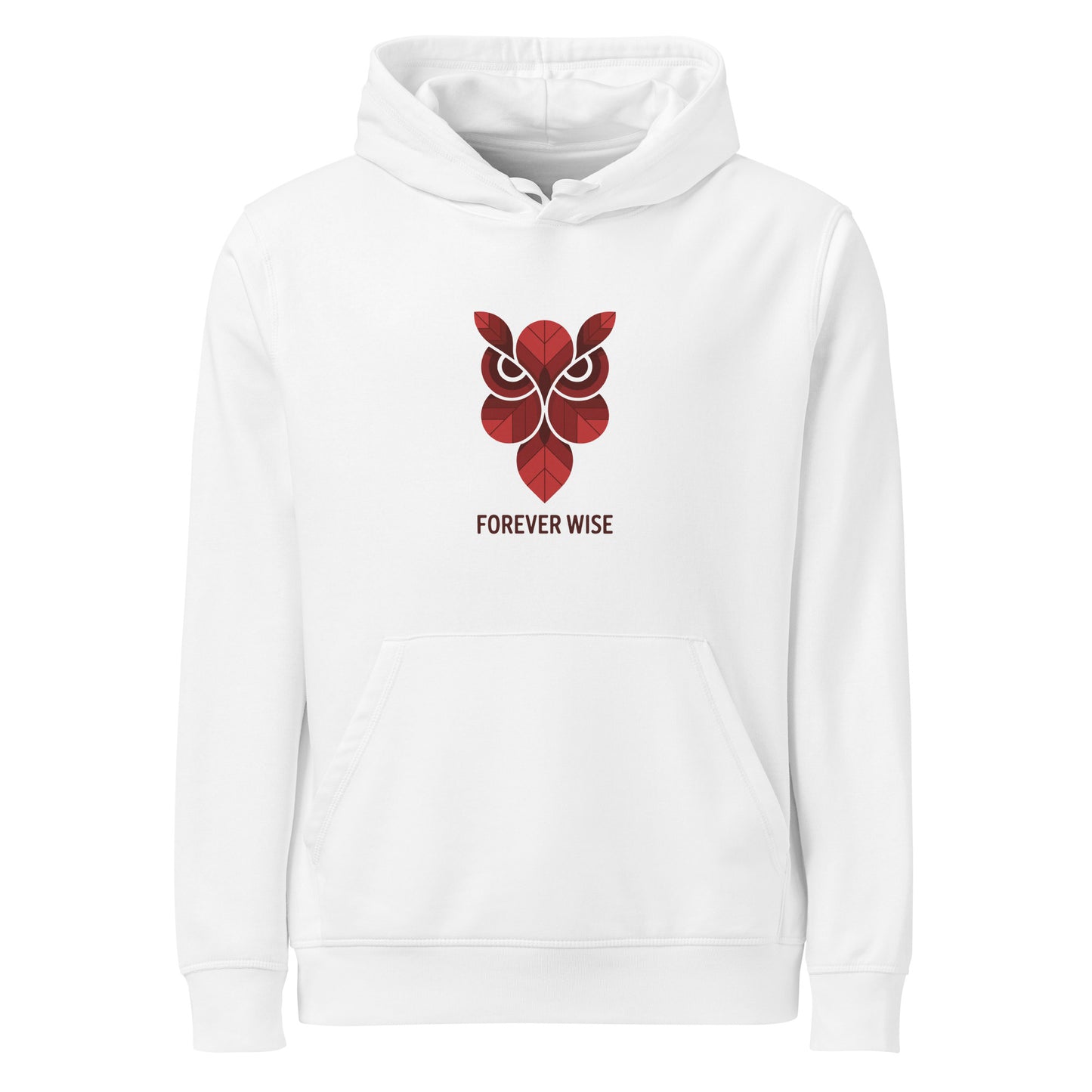 Unisex Organic Mid-Weight Hoodie: 'Forever Wise' | Ethical Owl Clothing USA White Dudeily