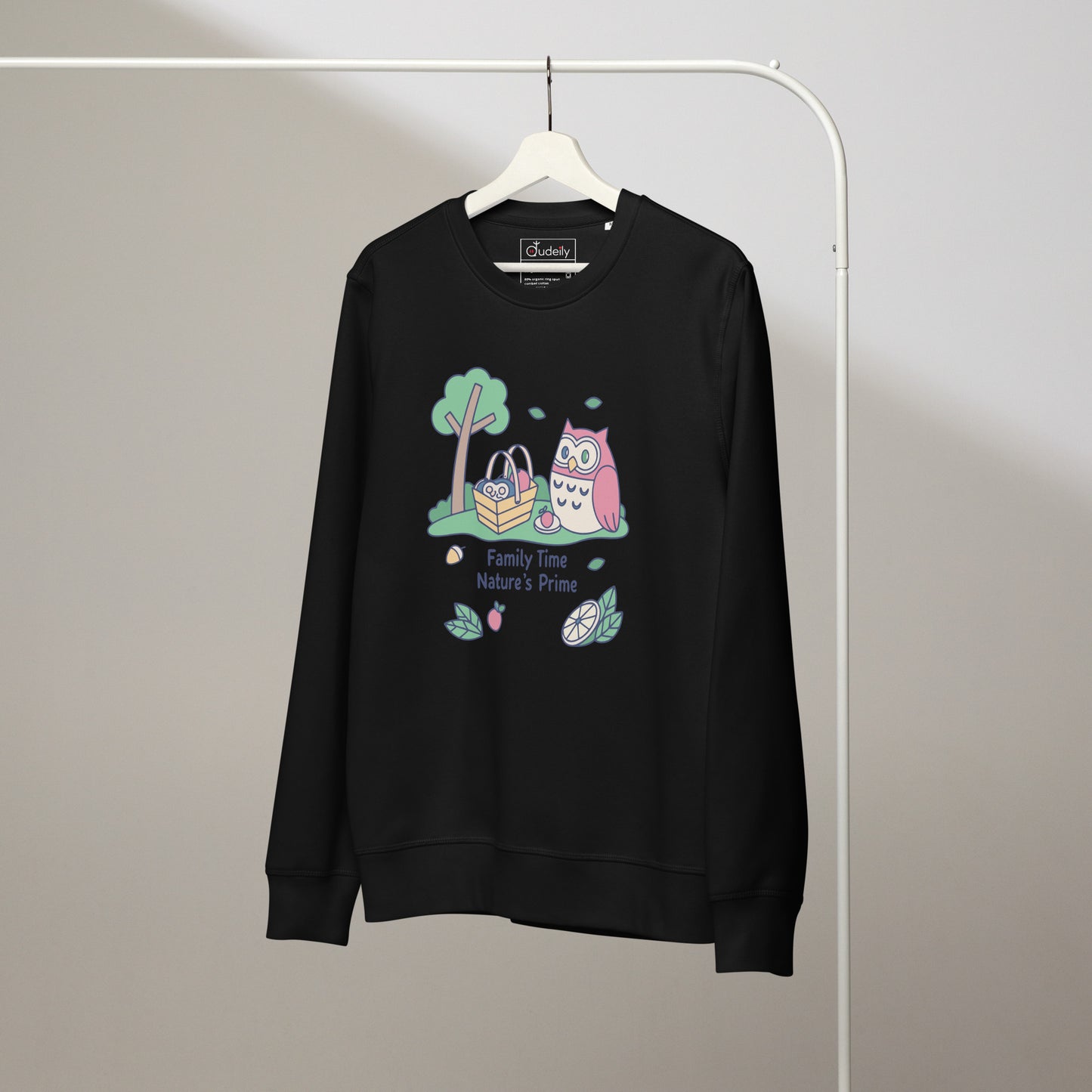Unisex Organic Mid-Weight Sweatshirt – OwlNest Sustainable Fashion for Family Day Comfort Dudeily