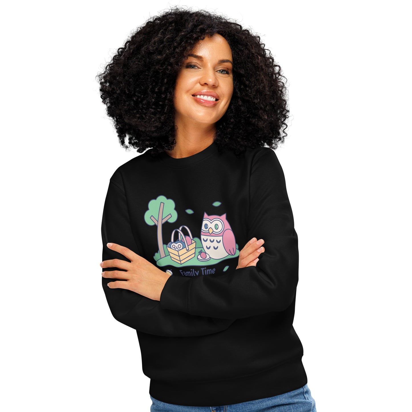 Unisex Organic Mid-Weight Sweatshirt – OwlNest Sustainable Fashion for Family Day Comfort Dudeily