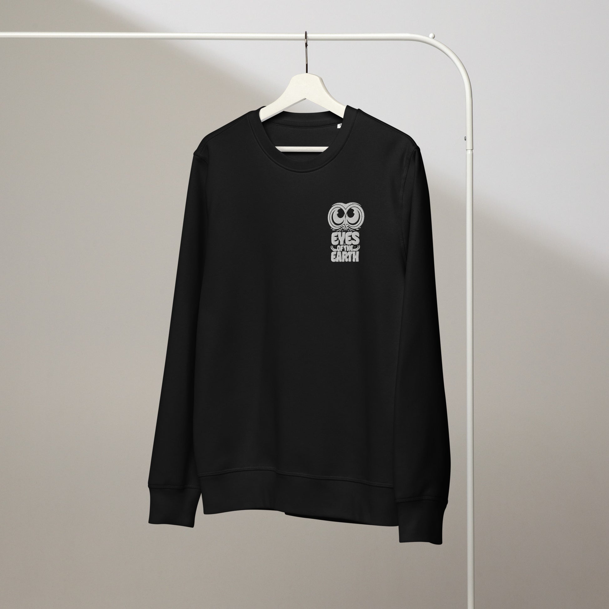 Owl Unisex Organic Mid-Weight Sweatshirt: 'Eyes of the Earth' in Fall | Sustainable Fashion USA Dudeily