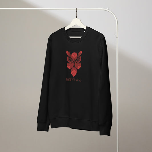 Printed Mid-Weight Sweatshirt: 'Forever Wise' in Fall | Sustainable Owl Fashion USA Dudeily