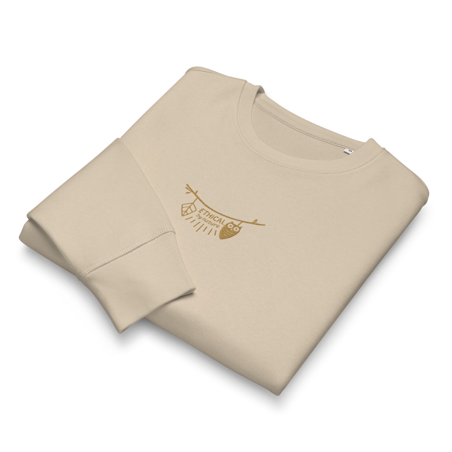 Unisex Organic Mid-Weight Sweatshirt: Ethical by Nature | Owl Embroidered Sustainable Fashion USA by Dudeily Dudeily