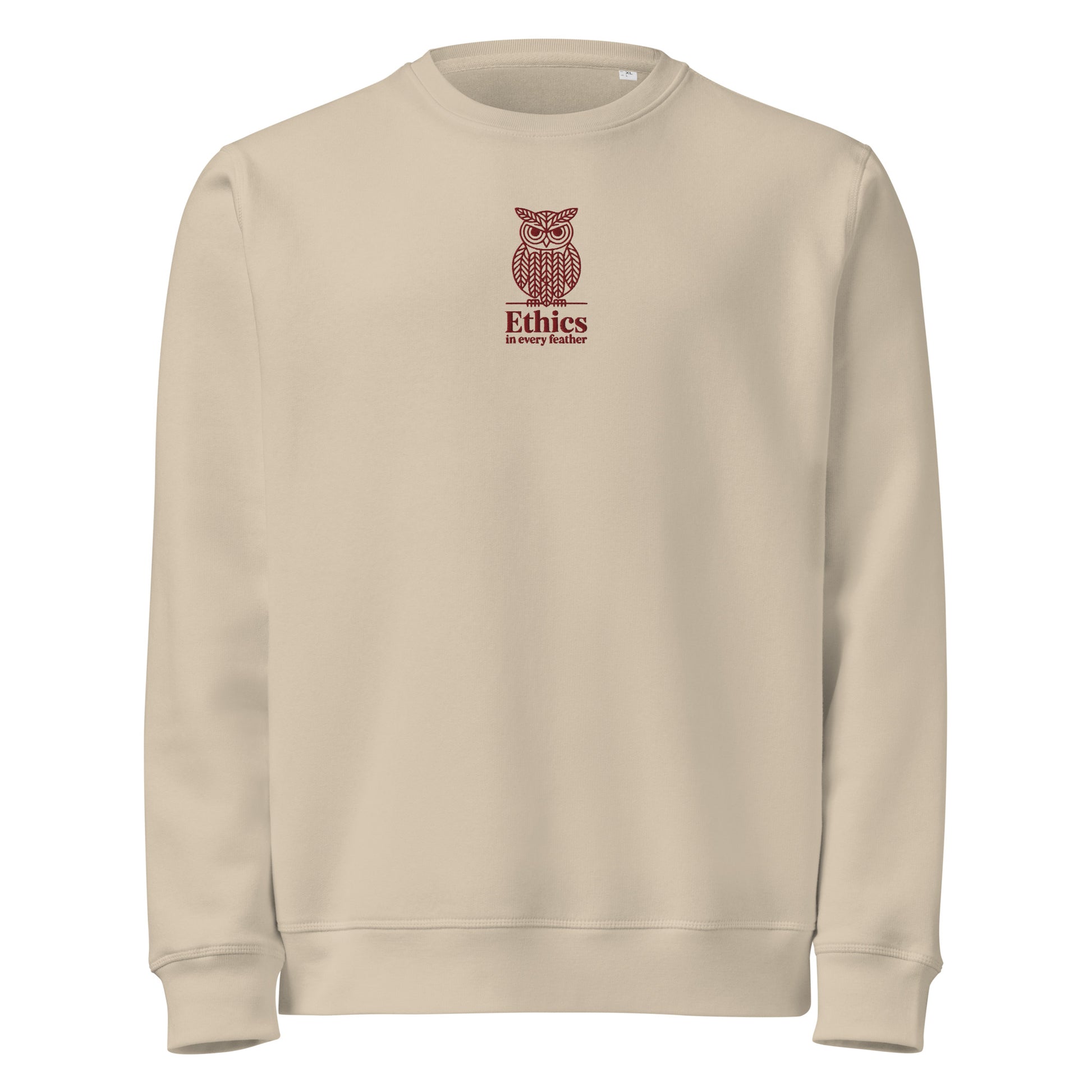 Owl Unisex Organic Mid-Weight Sweatshirt – "Ethics in Every Feather" | Sustainable Fashion USA Dudeily