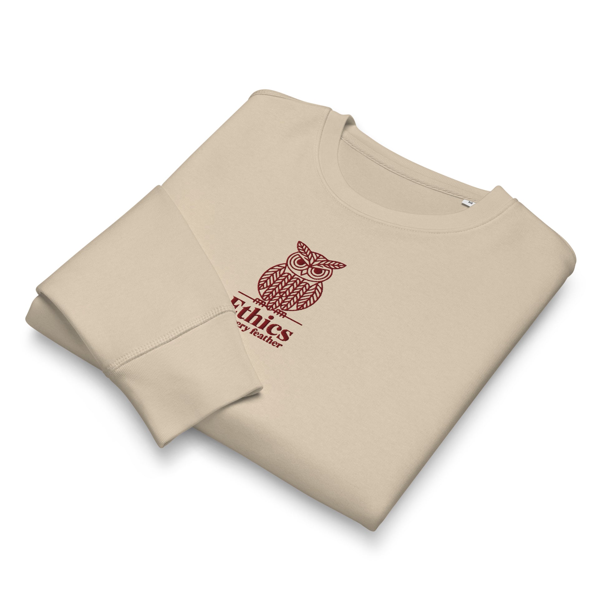 Owl Unisex Organic Mid-Weight Sweatshirt – "Ethics in Every Feather" | Sustainable Fashion USA Dudeily