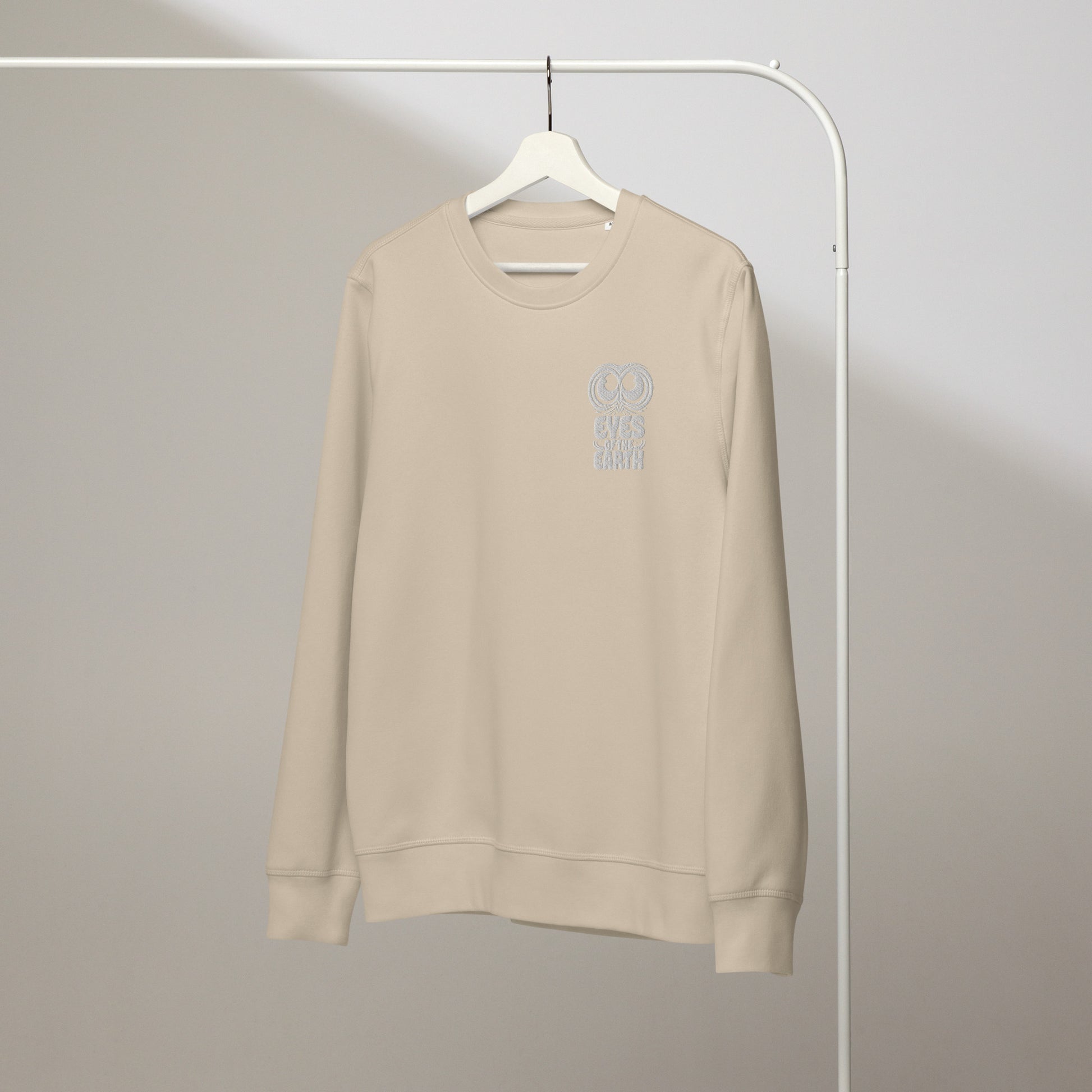Owl Unisex Organic Mid-Weight Sweatshirt: 'Eyes of the Earth' in Fall | Sustainable Fashion USA Dudeily