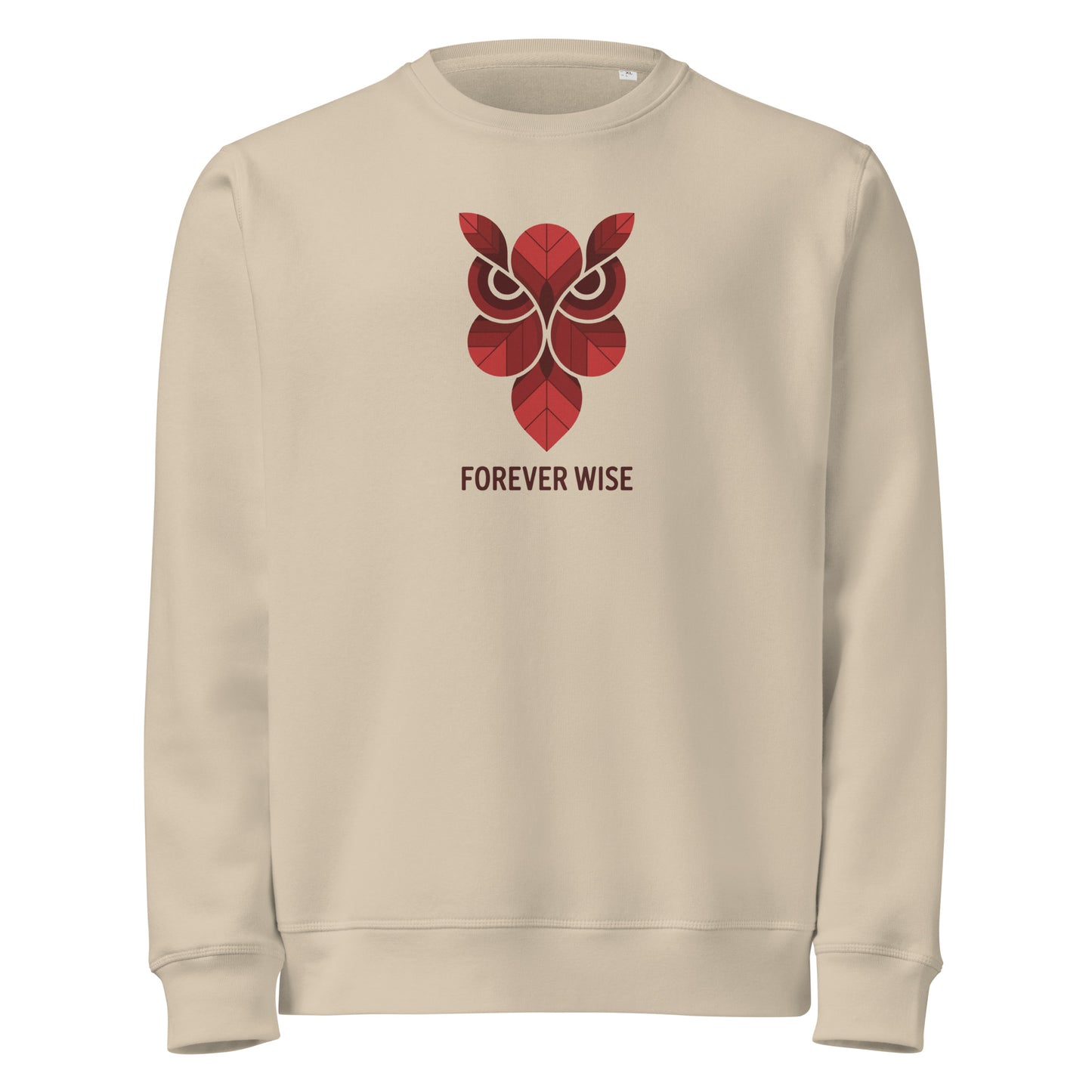 Printed Mid-Weight Sweatshirt: 'Forever Wise' in Fall | Sustainable Owl Fashion USA Dudeily