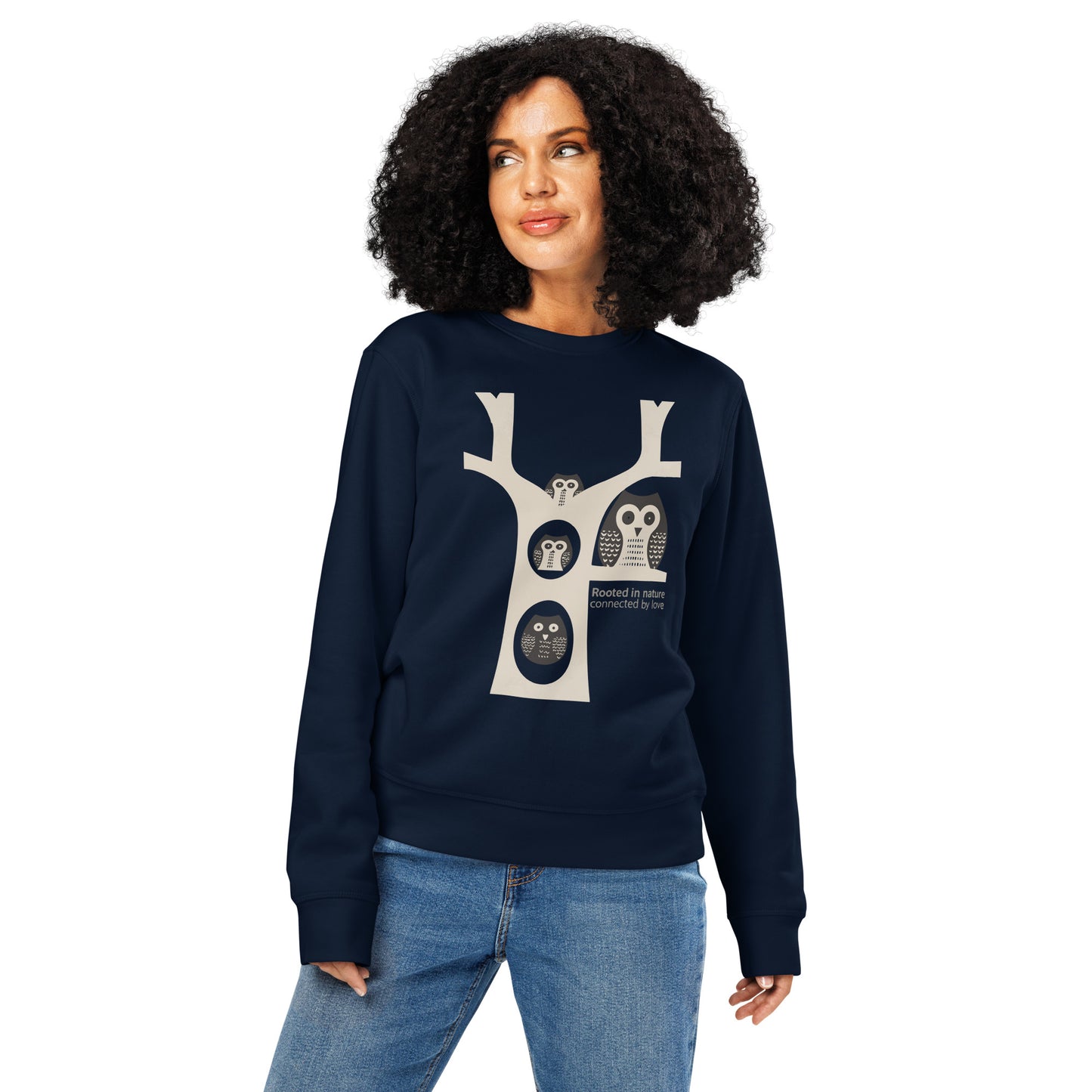 Unisex Organic Mid-Weight Sweatshirt – OwlNest Sustainable Fashion for Family Day French Navy Dudeily