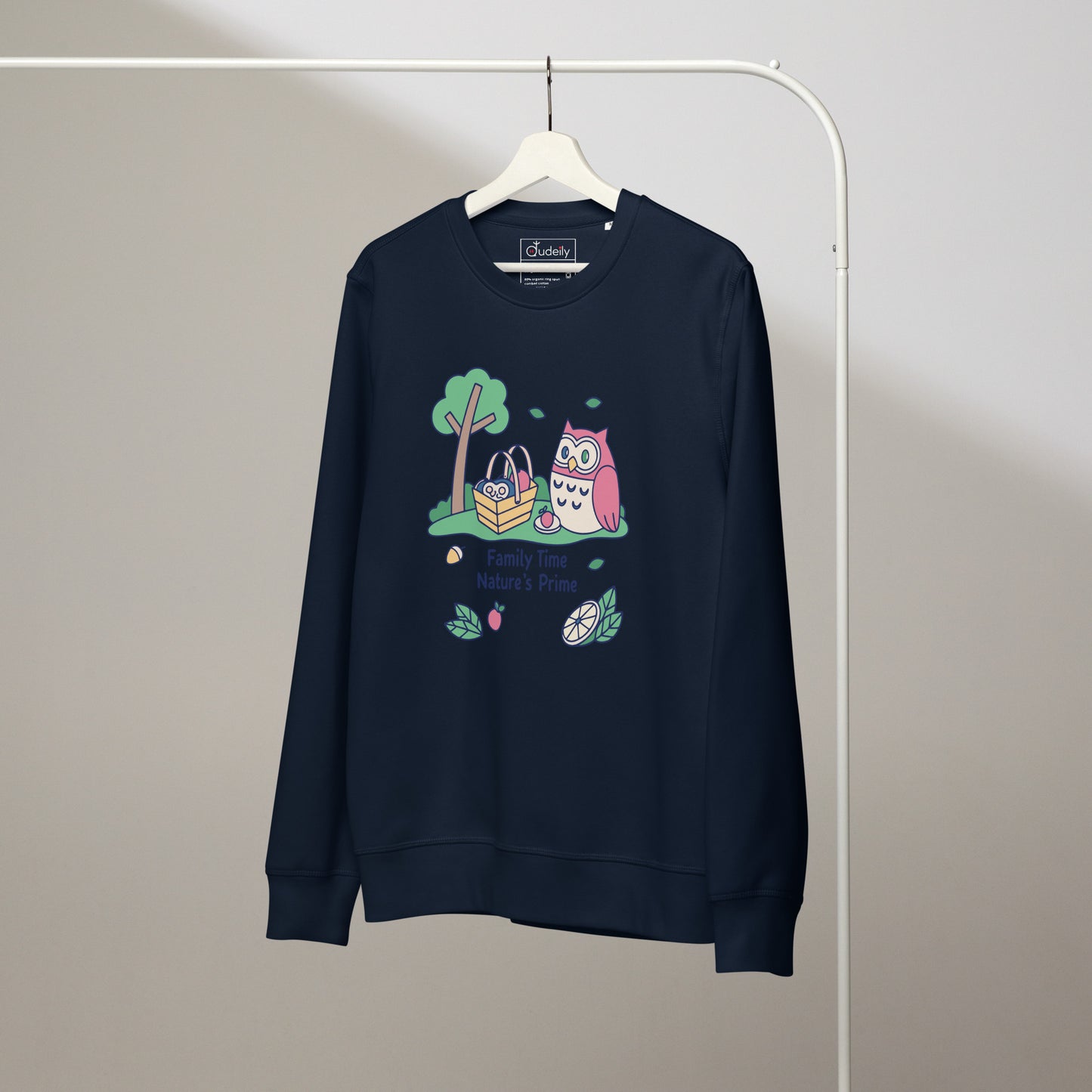 Unisex Organic Mid-Weight Sweatshirt – OwlNest Sustainable Fashion for Family Day Comfort Dudeily