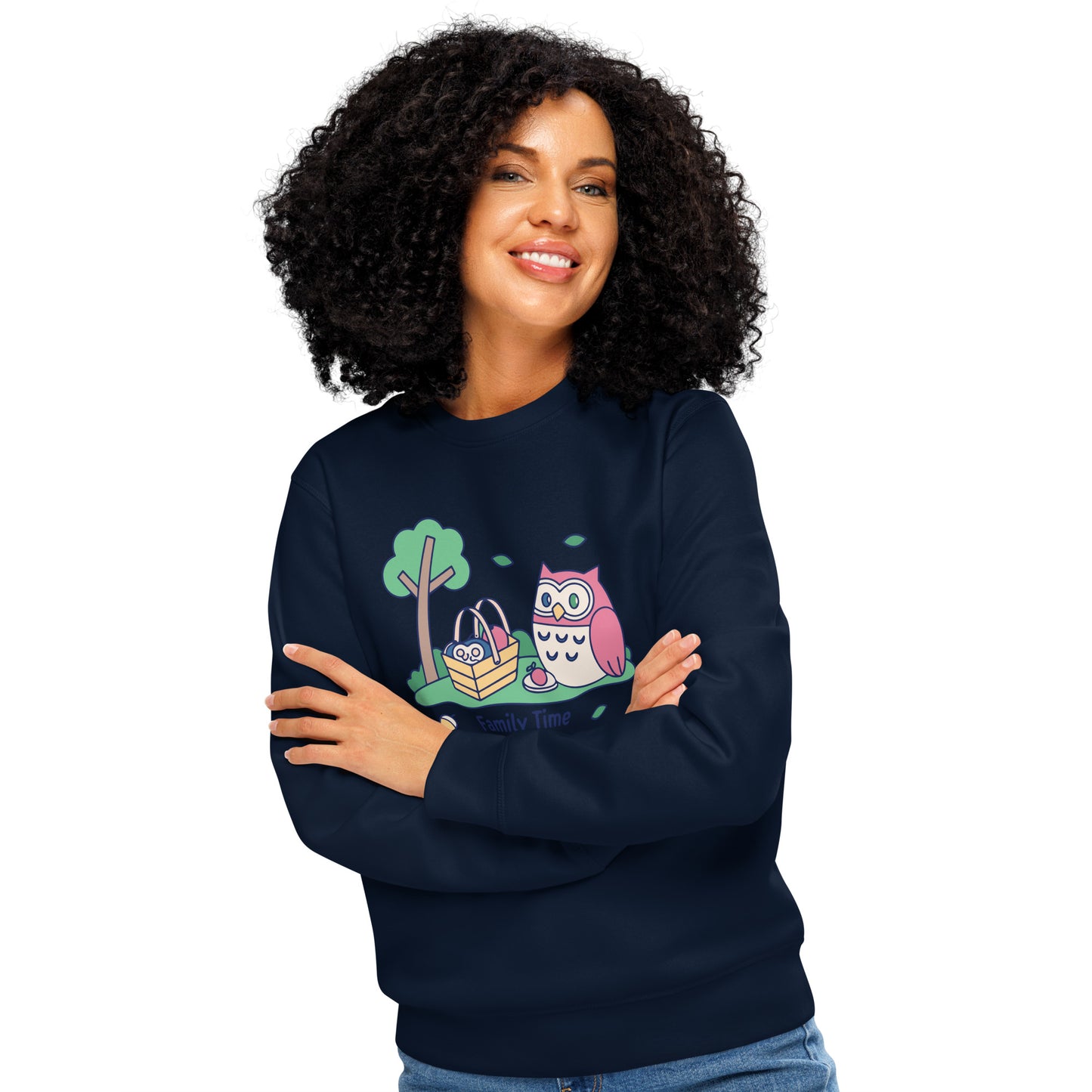 Unisex Organic Mid-Weight Sweatshirt – OwlNest Sustainable Fashion for Family Day Comfort Dudeily